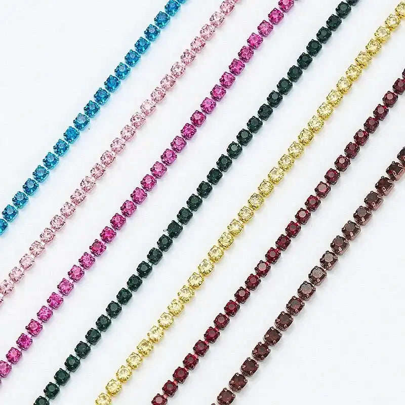 FS19154-9 Meters /Roll 2mm Color Chain -Zoe DIY Wholesale