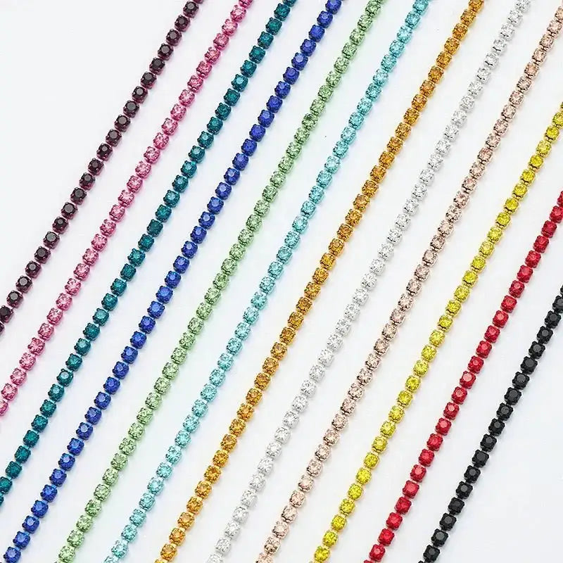 FS19154-9 Meters /Roll 2mm Color Chain -Zoe DIY Wholesale
