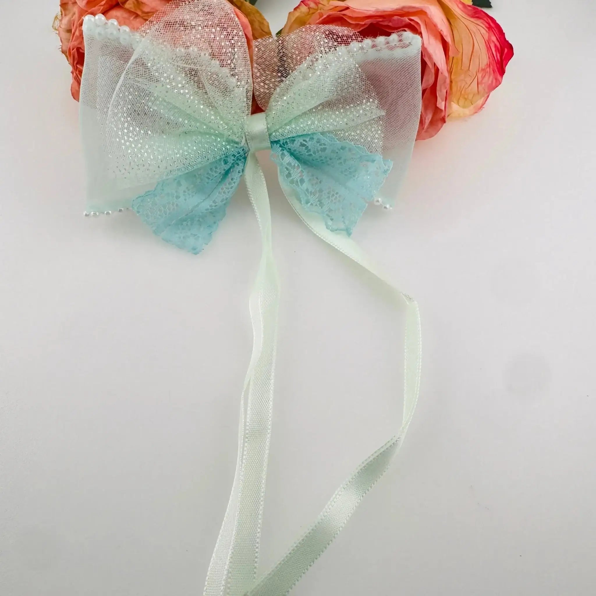FS19190-Lace Fabric Bow -Zoe DIY Wholesale