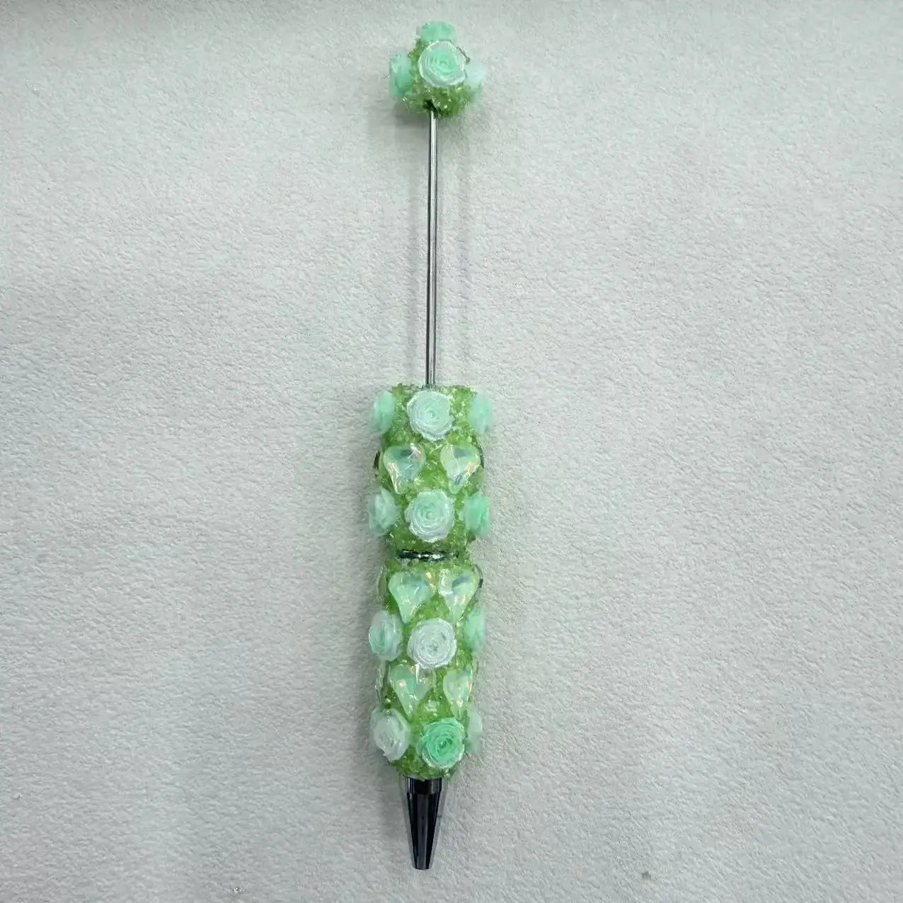 FS19201-Fancy Rose and Heart Beadable Pen -Zoe DIY Wholesale
