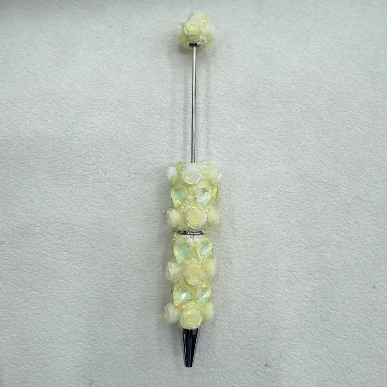 FS19201-Fancy Rose and Heart Beadable Pen -Zoe DIY Wholesale