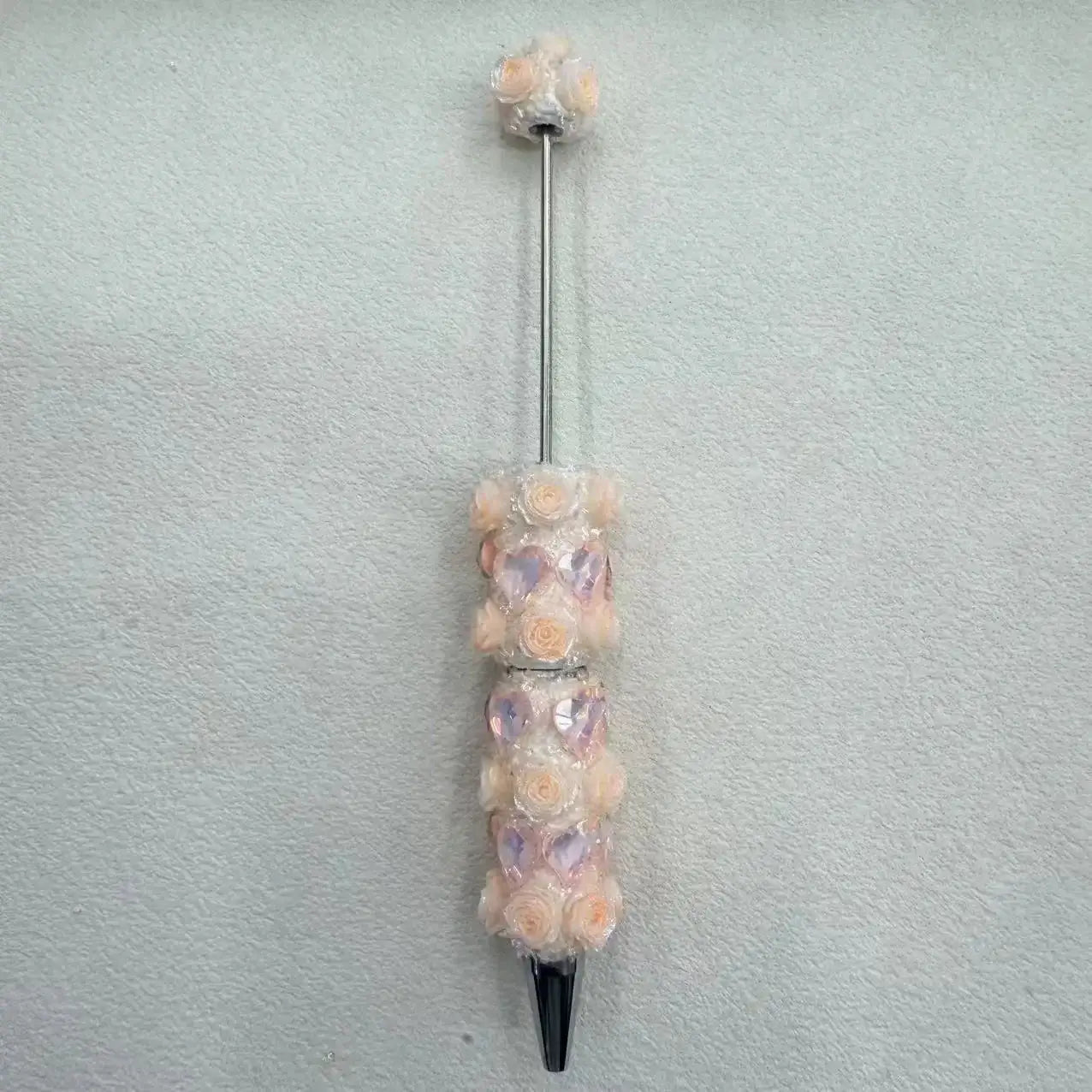 FS19201-Fancy Rose and Heart Beadable Pen -Zoe DIY Wholesale