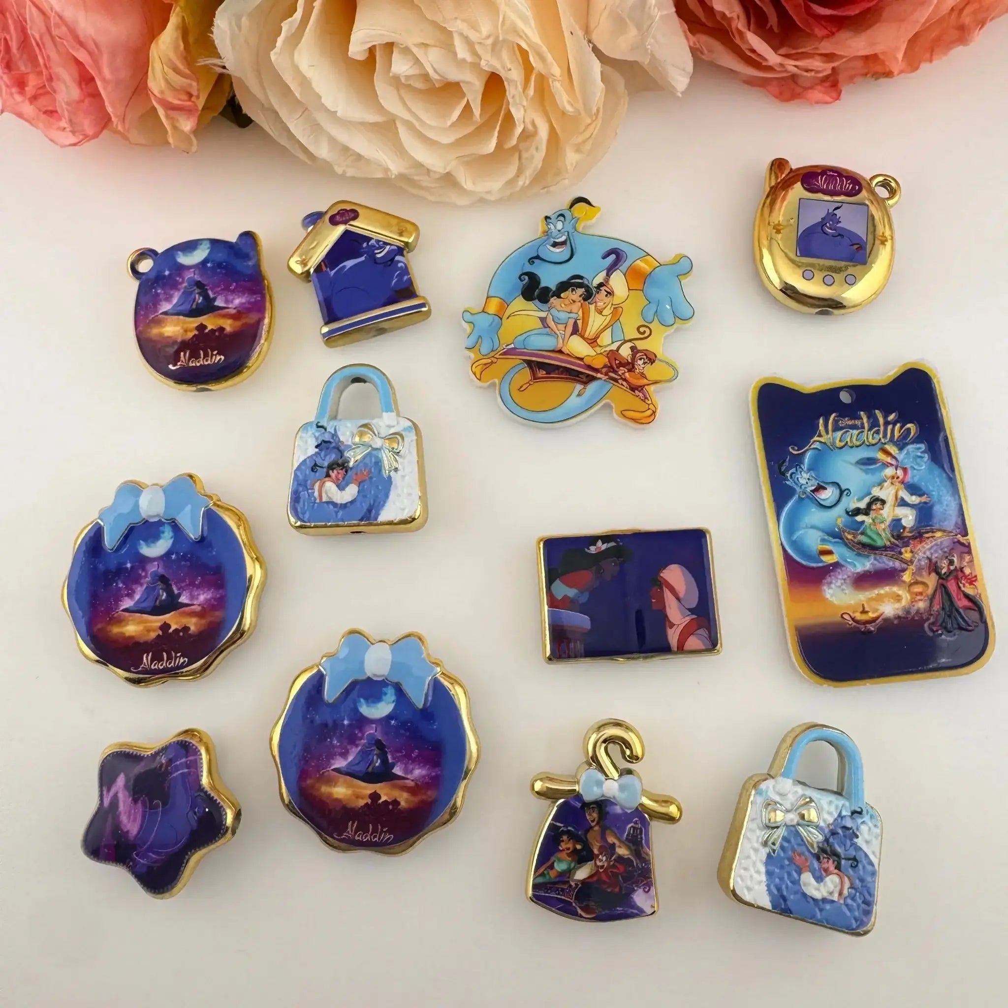 FS19230-Random Mixed Aladdin Printed Acrylic Beads -Zoe DIY Wholesale