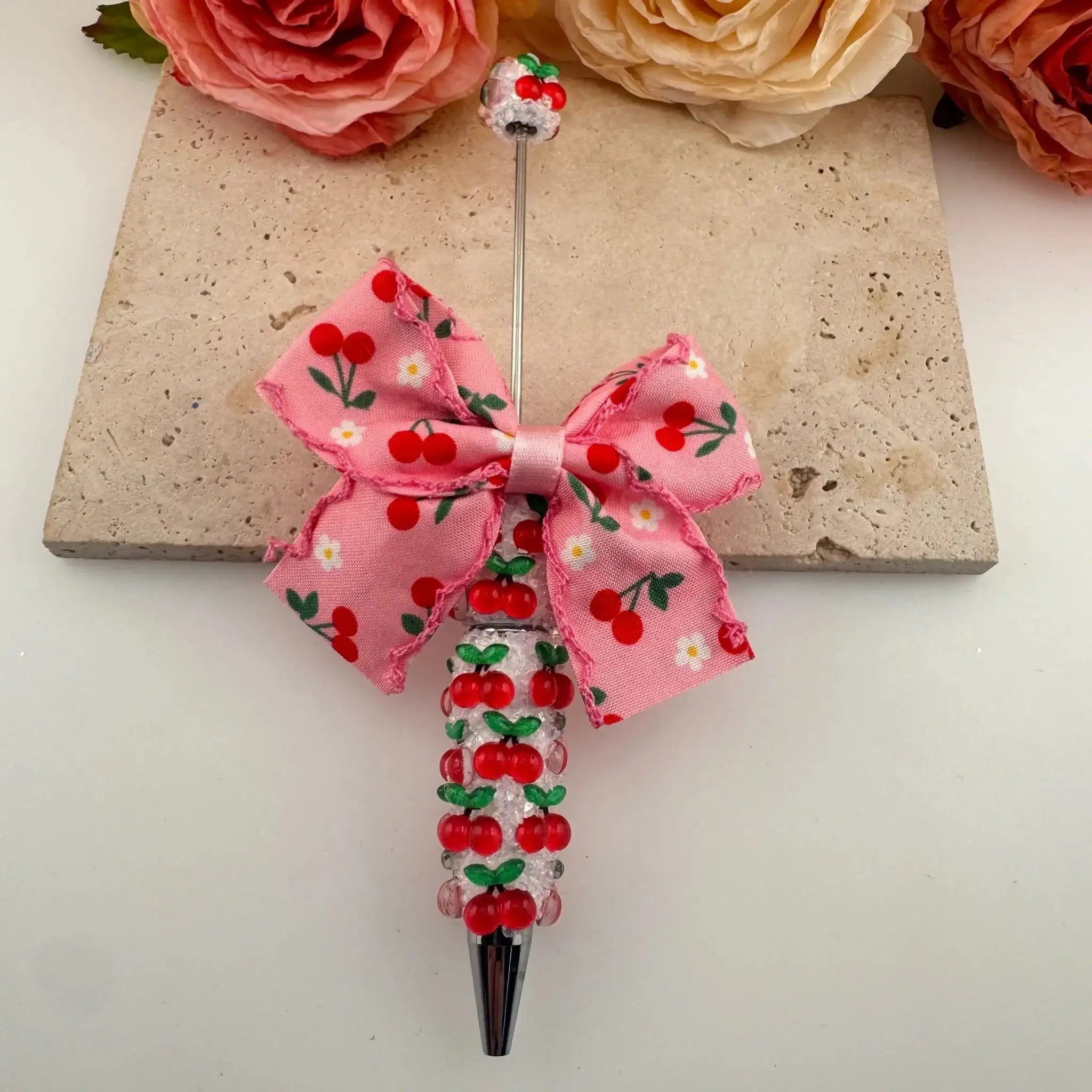 FS19275-Fruit Bow Sugar Clay Beadable Pens -Zoe DIY Wholesale