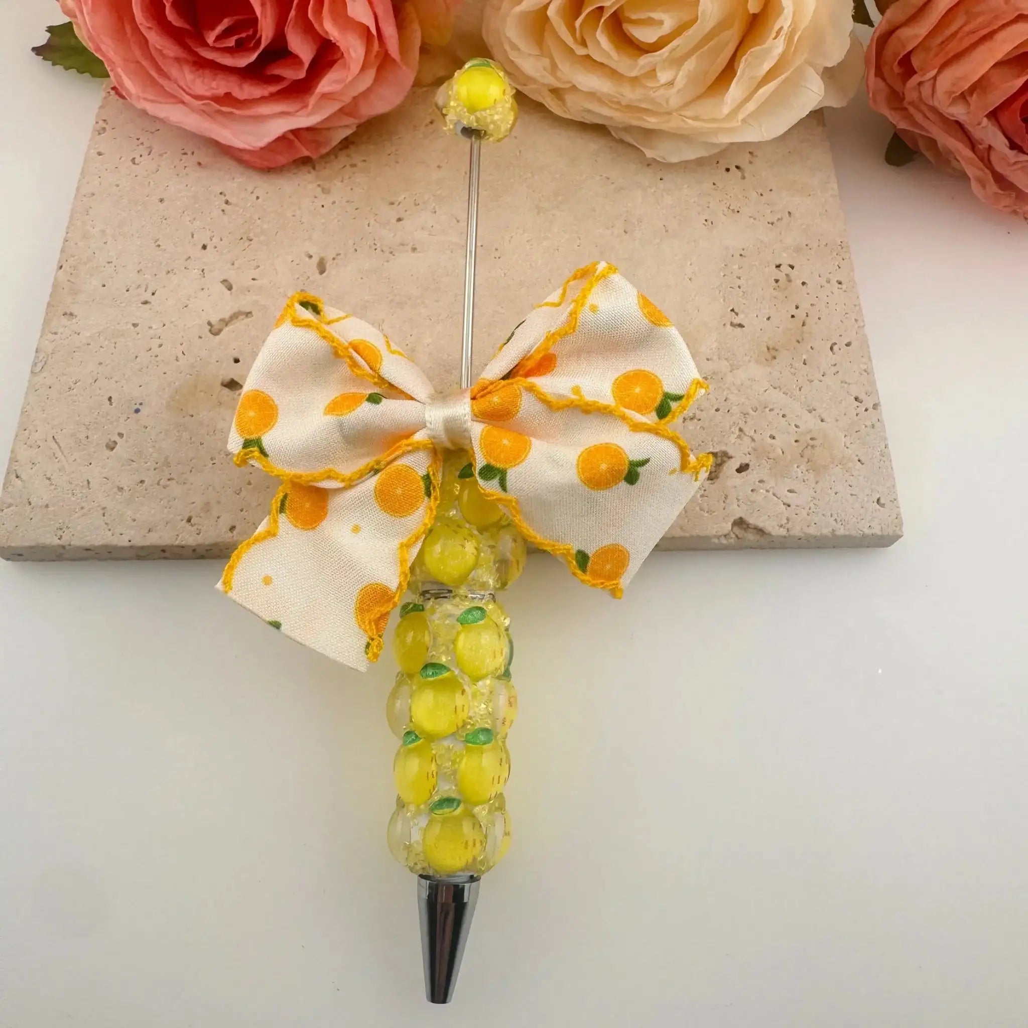 FS19275-Fruit Bow Sugar Clay Beadable Pens -Zoe DIY Wholesale