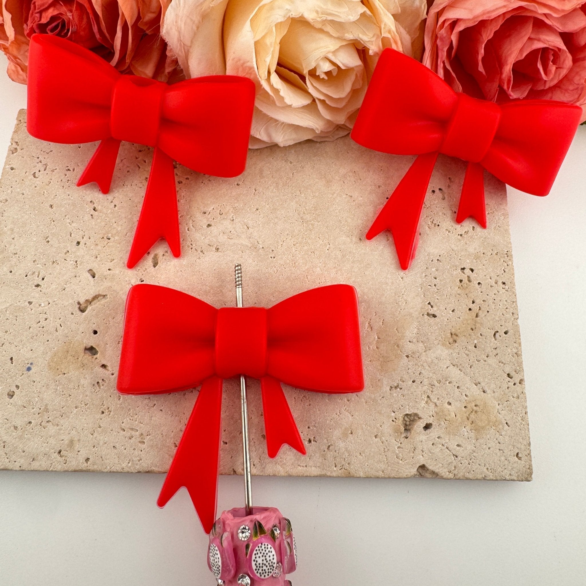 FS19281-Silicone Bow Beads -Zoe DIY Wholesale