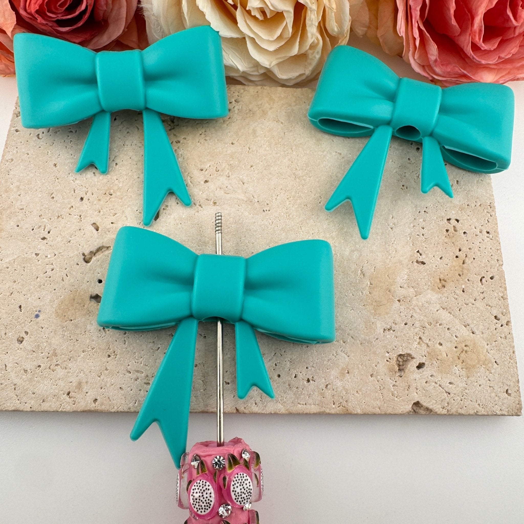 FS19281-Silicone Bow Beads -Zoe DIY Wholesale