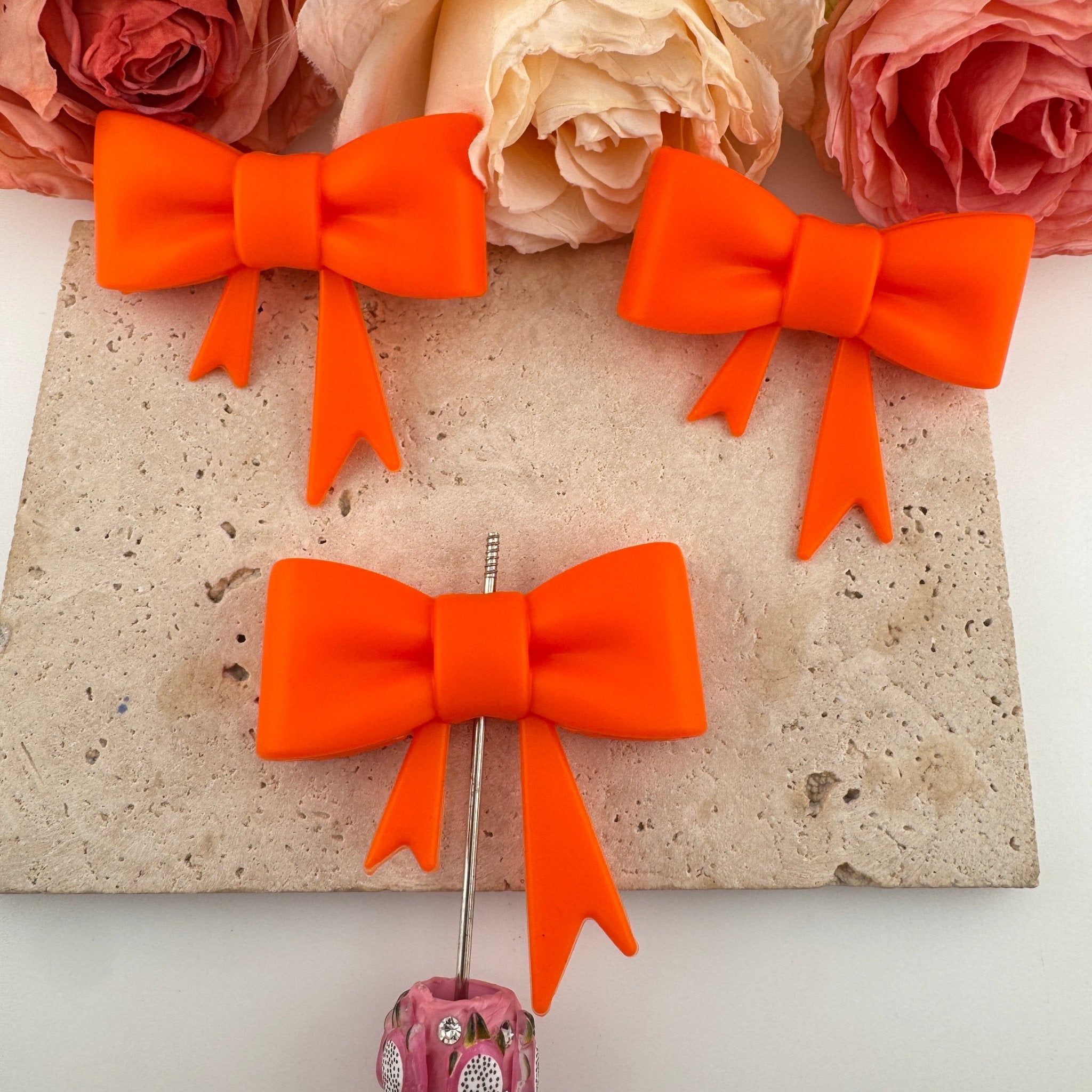 FS19281-Silicone Bow Beads -Zoe DIY Wholesale