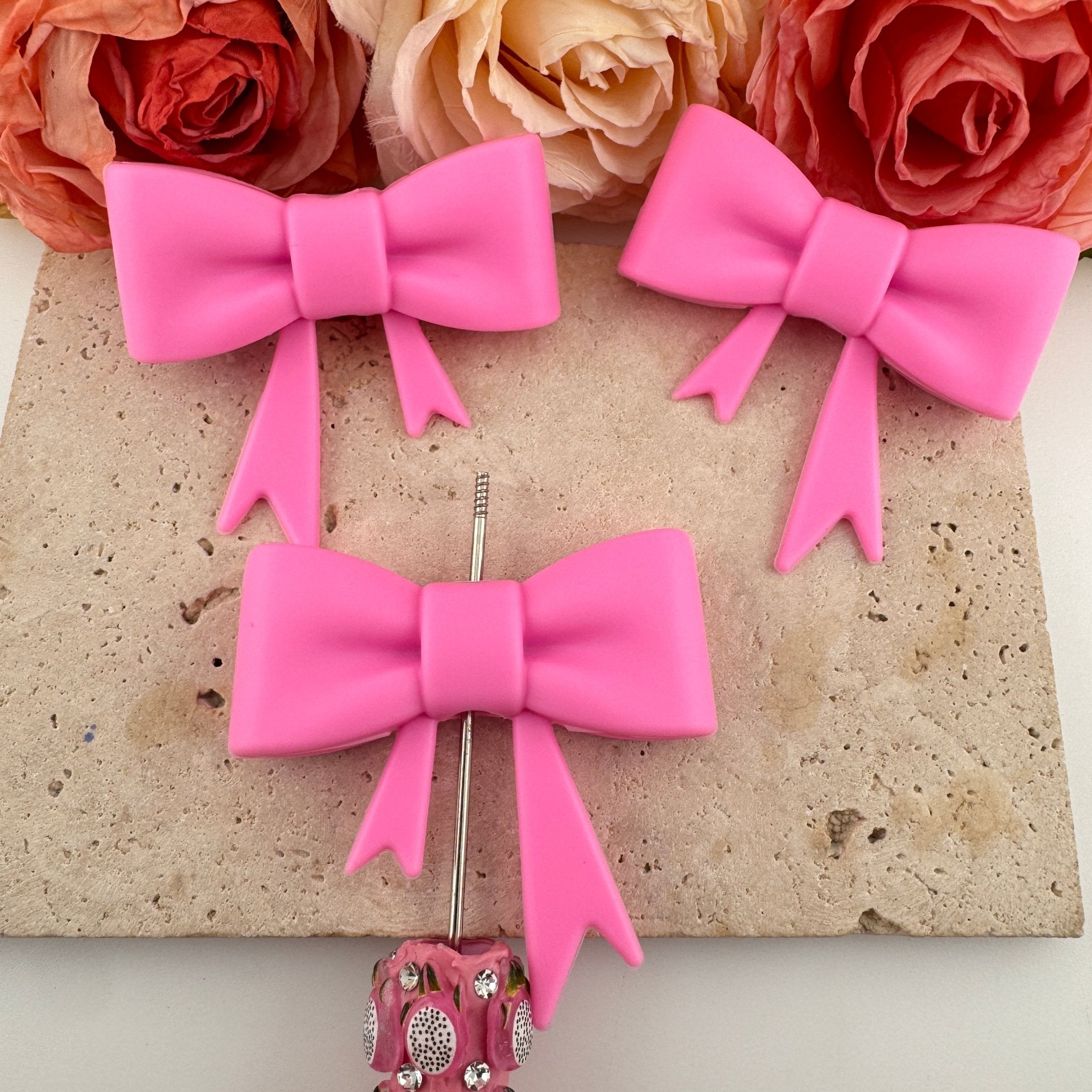 FS19281-Silicone Bow Beads -Zoe DIY Wholesale