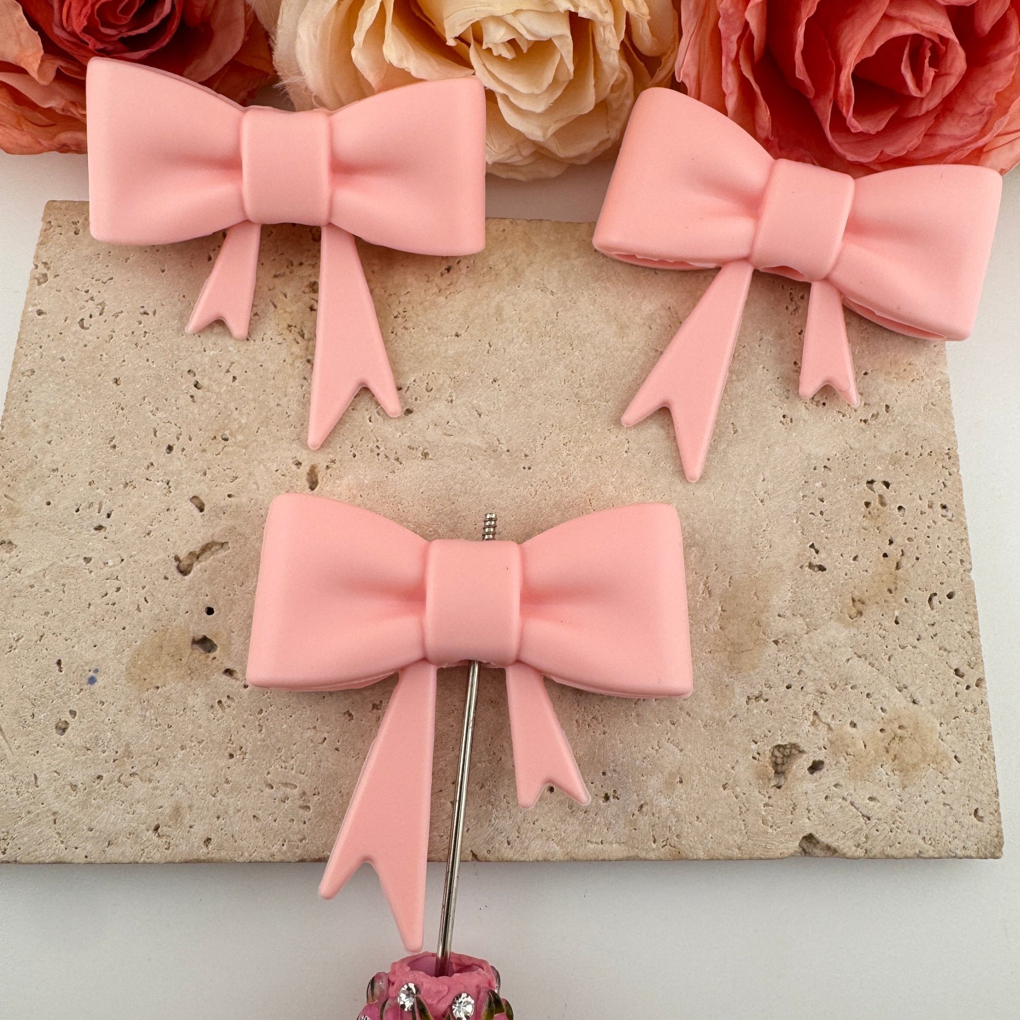 FS19281-Silicone Bow Beads -Zoe DIY Wholesale