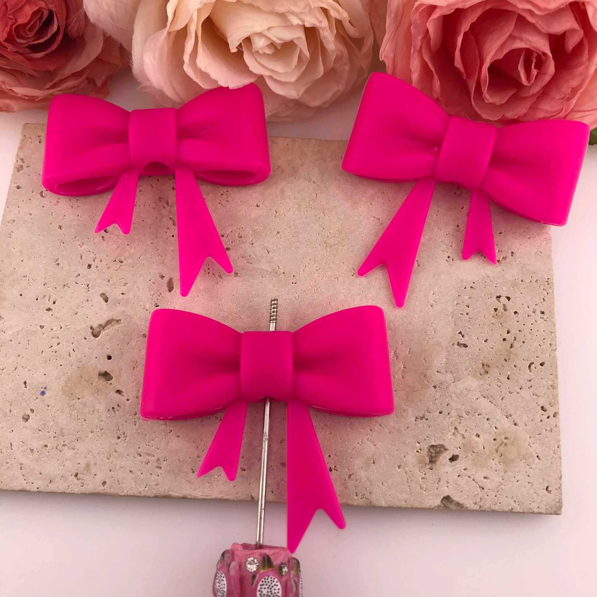 FS19281-Silicone Bow Beads -Zoe DIY Wholesale