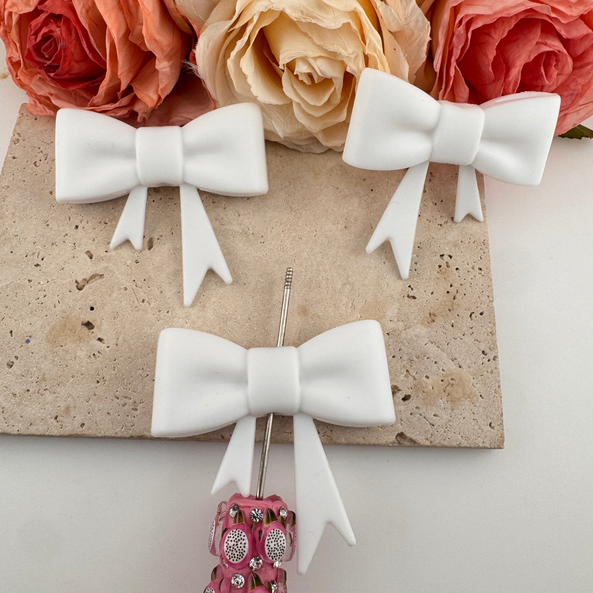 FS19281-Silicone Bow Beads -Zoe DIY Wholesale