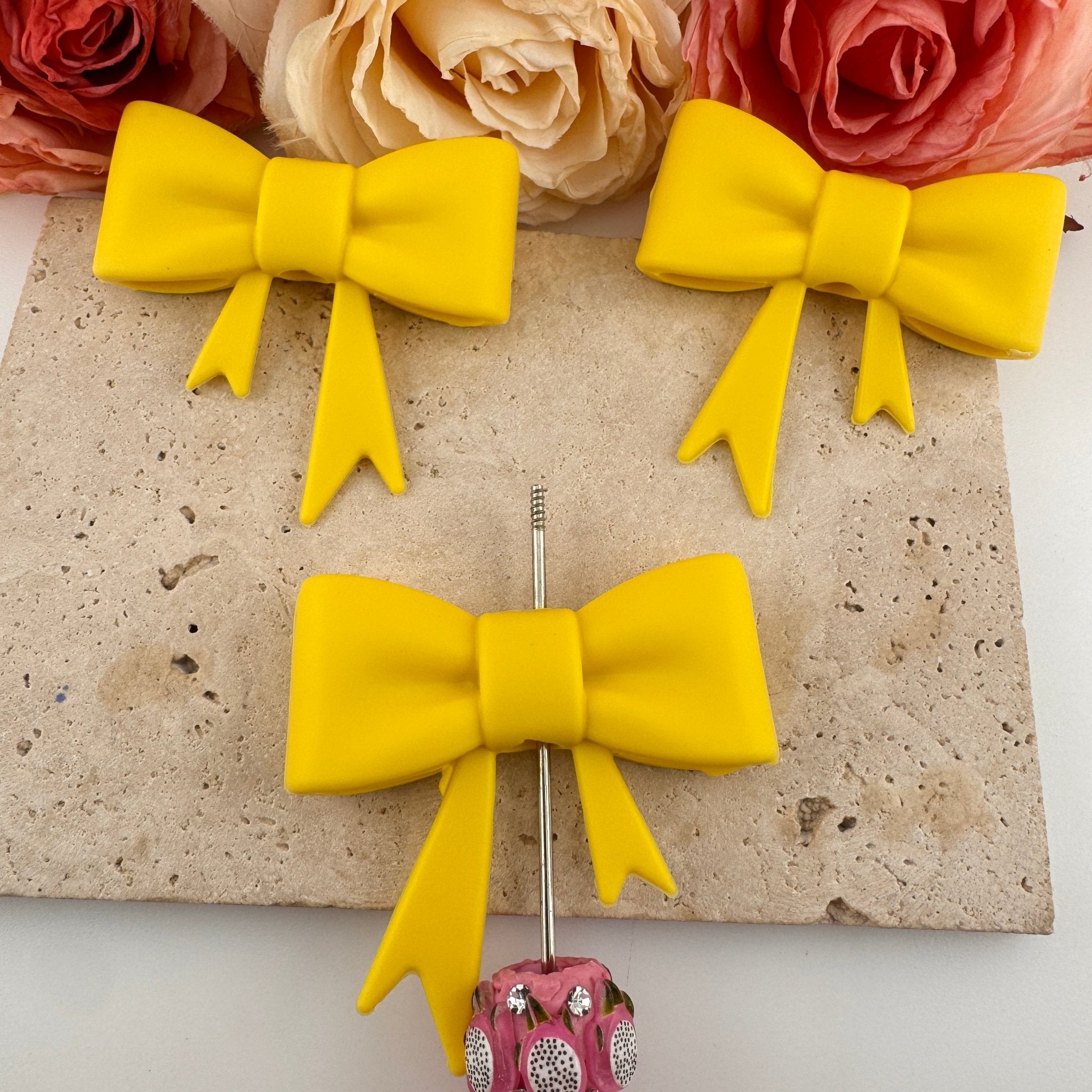 FS19281-Silicone Bow Beads -Zoe DIY Wholesale