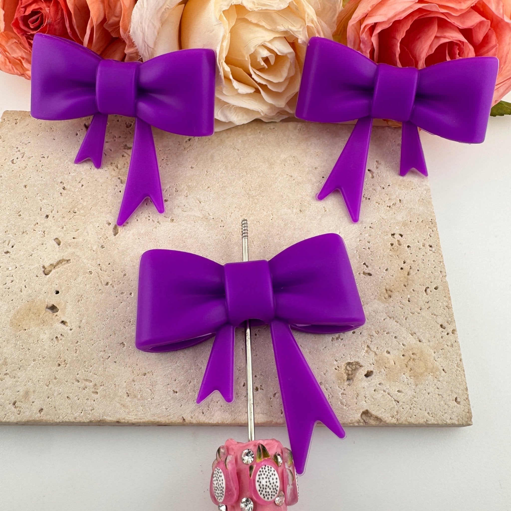 FS19281-Silicone Bow Beads -Zoe DIY Wholesale