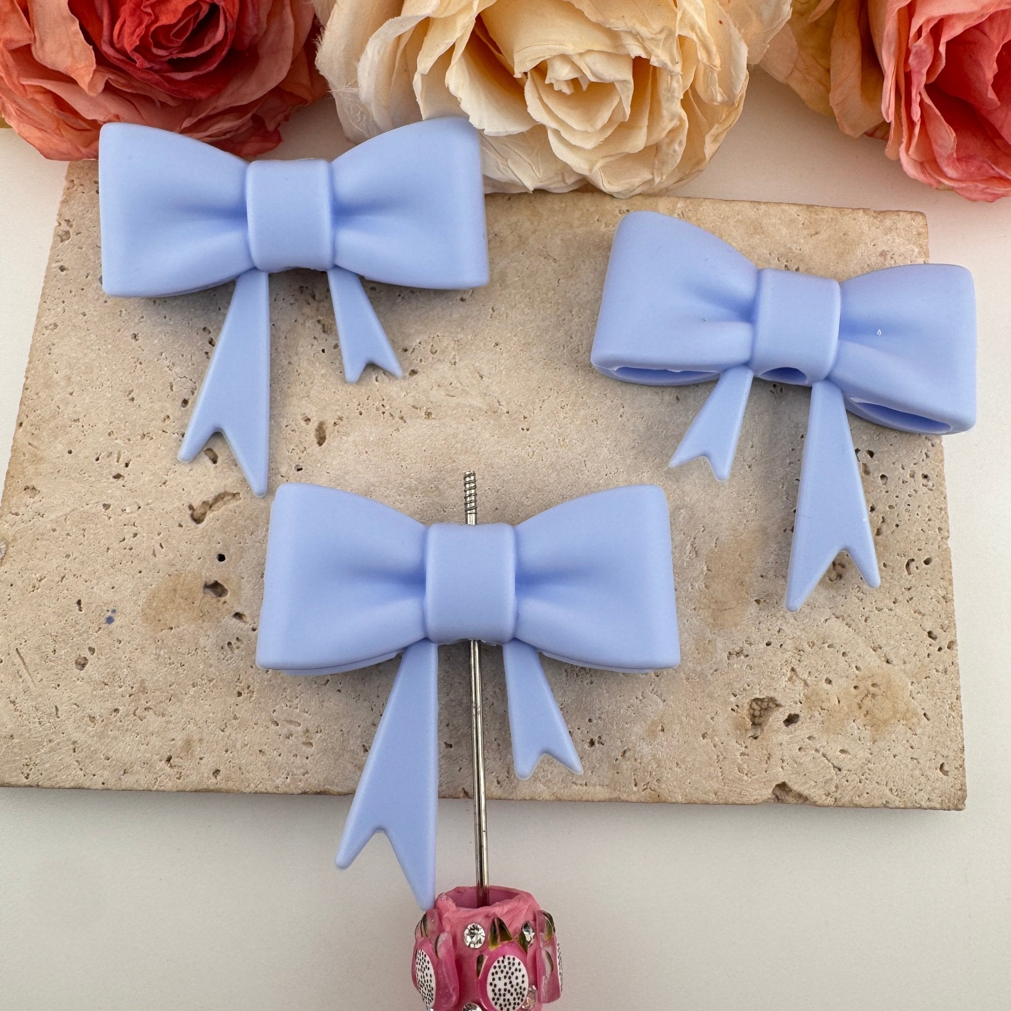 FS19281-Silicone Bow Beads -Zoe DIY Wholesale