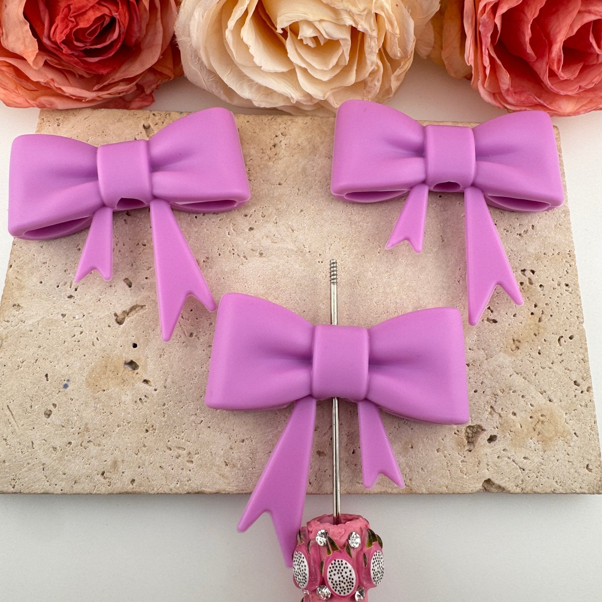 FS19281-Silicone Bow Beads -Zoe DIY Wholesale
