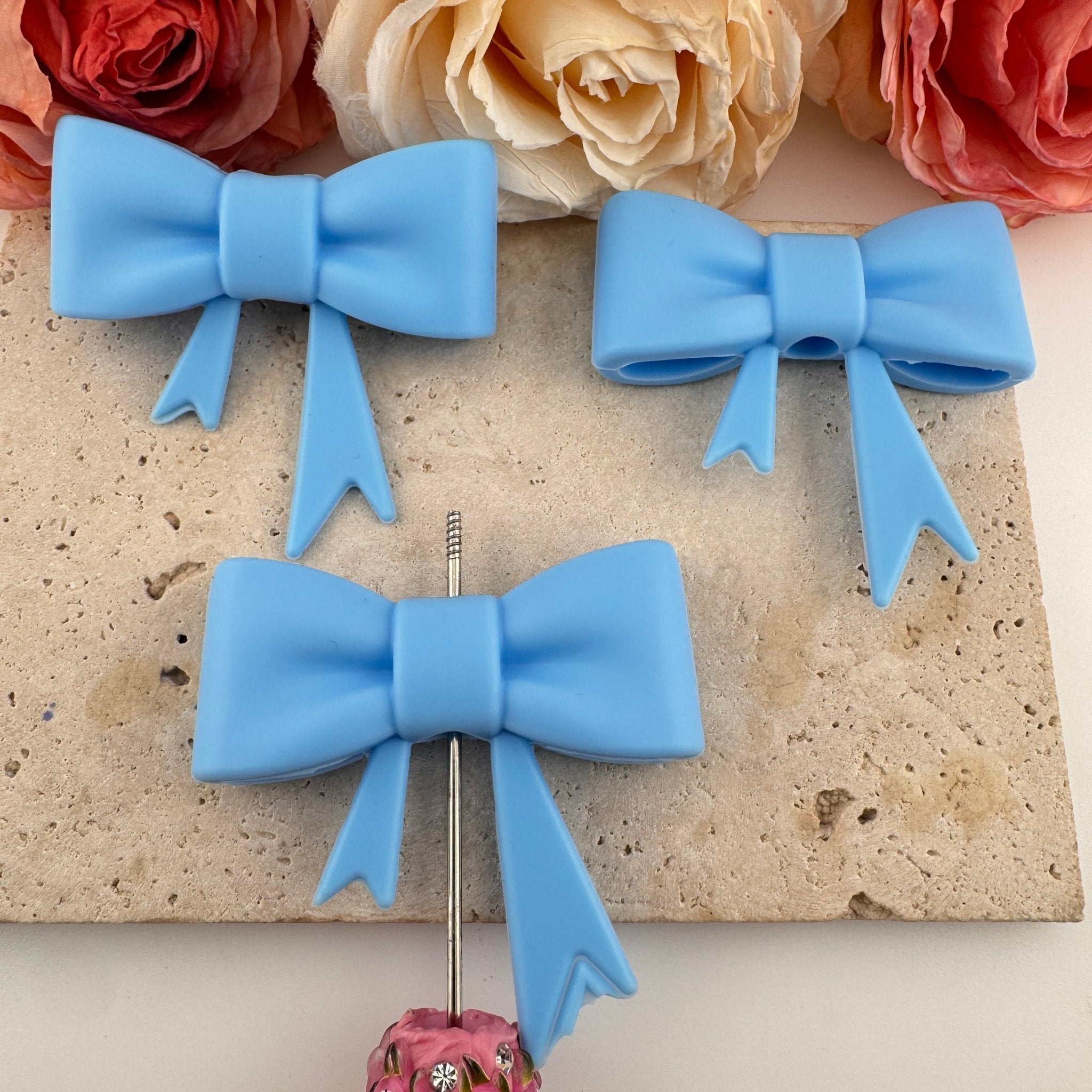 FS19281-Silicone Bow Beads -Zoe DIY Wholesale
