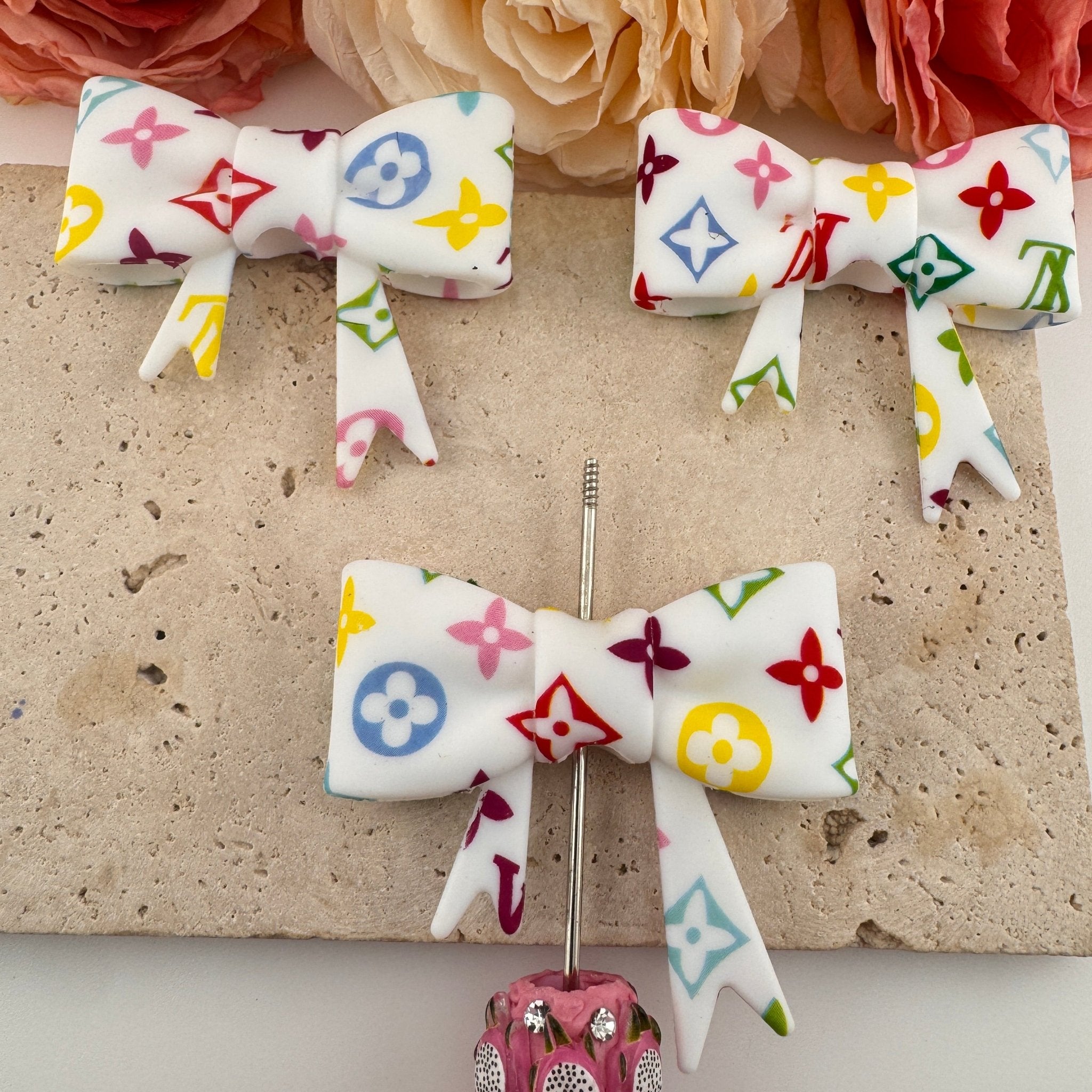 FS19298-About 60×54mm Bow Silicone Beads -Zoe DIY Wholesale