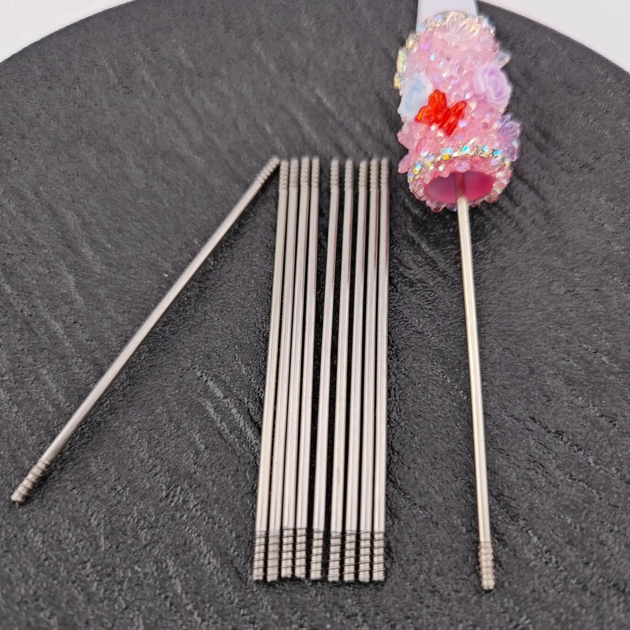 FS2007-72mm Regular Length Stainless Steel Metal Rod For Beadable Pens -Zoe DIY Wholesale