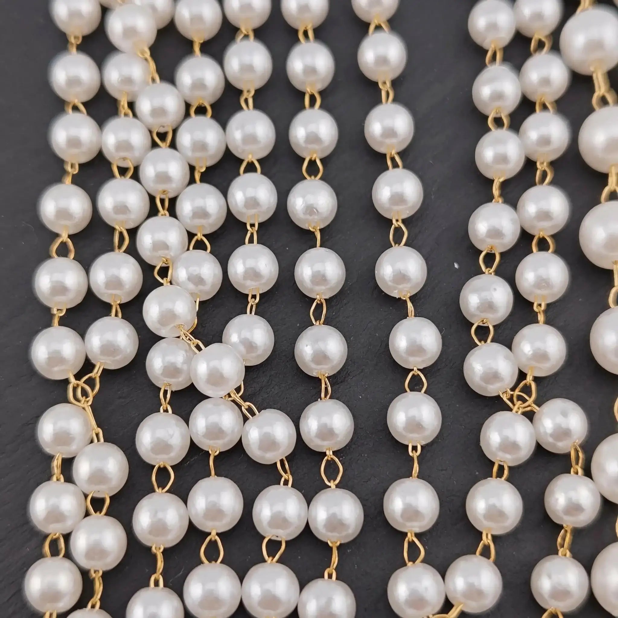 FS2087- 5 Meter 4mm Pearl Chain -Zoe DIY Wholesale