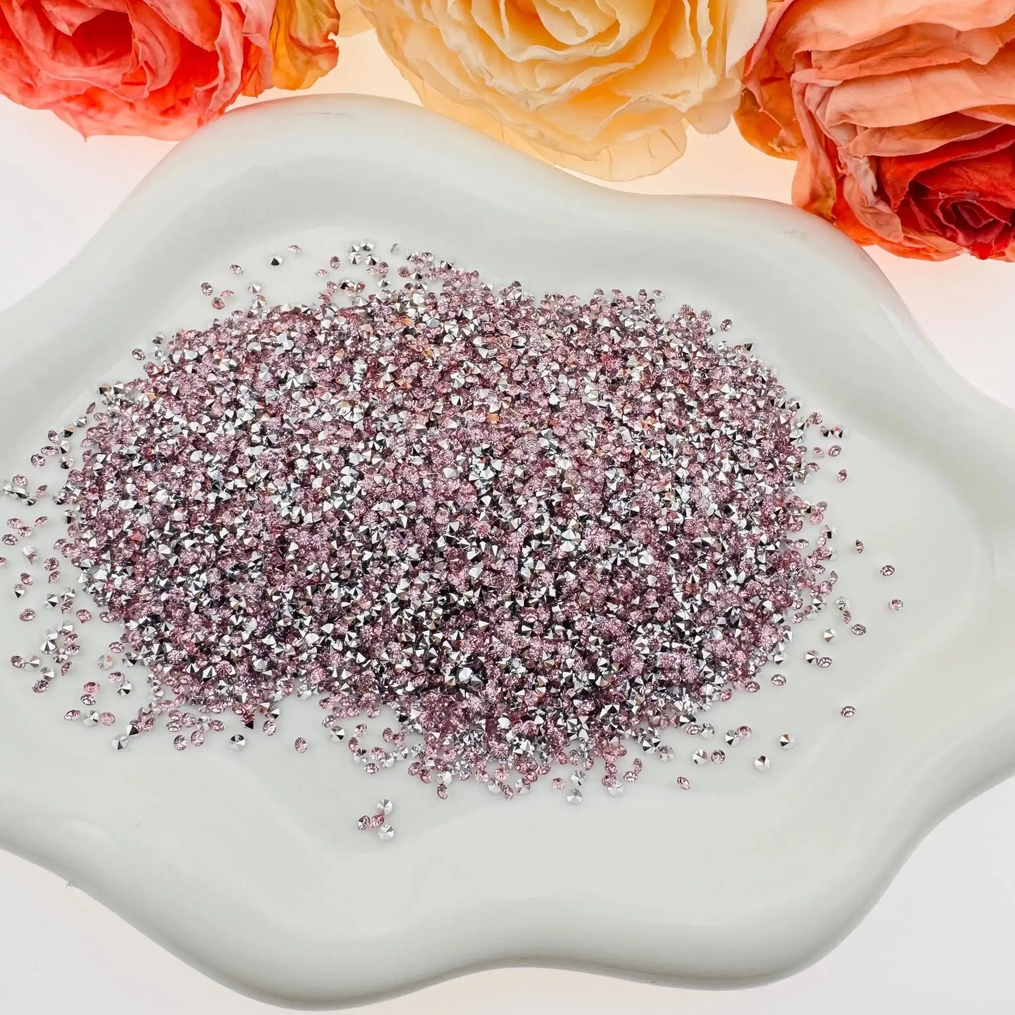 FS2097-2mm Silver bottom Diamonds Sugar -Zoe DIY Wholesale
