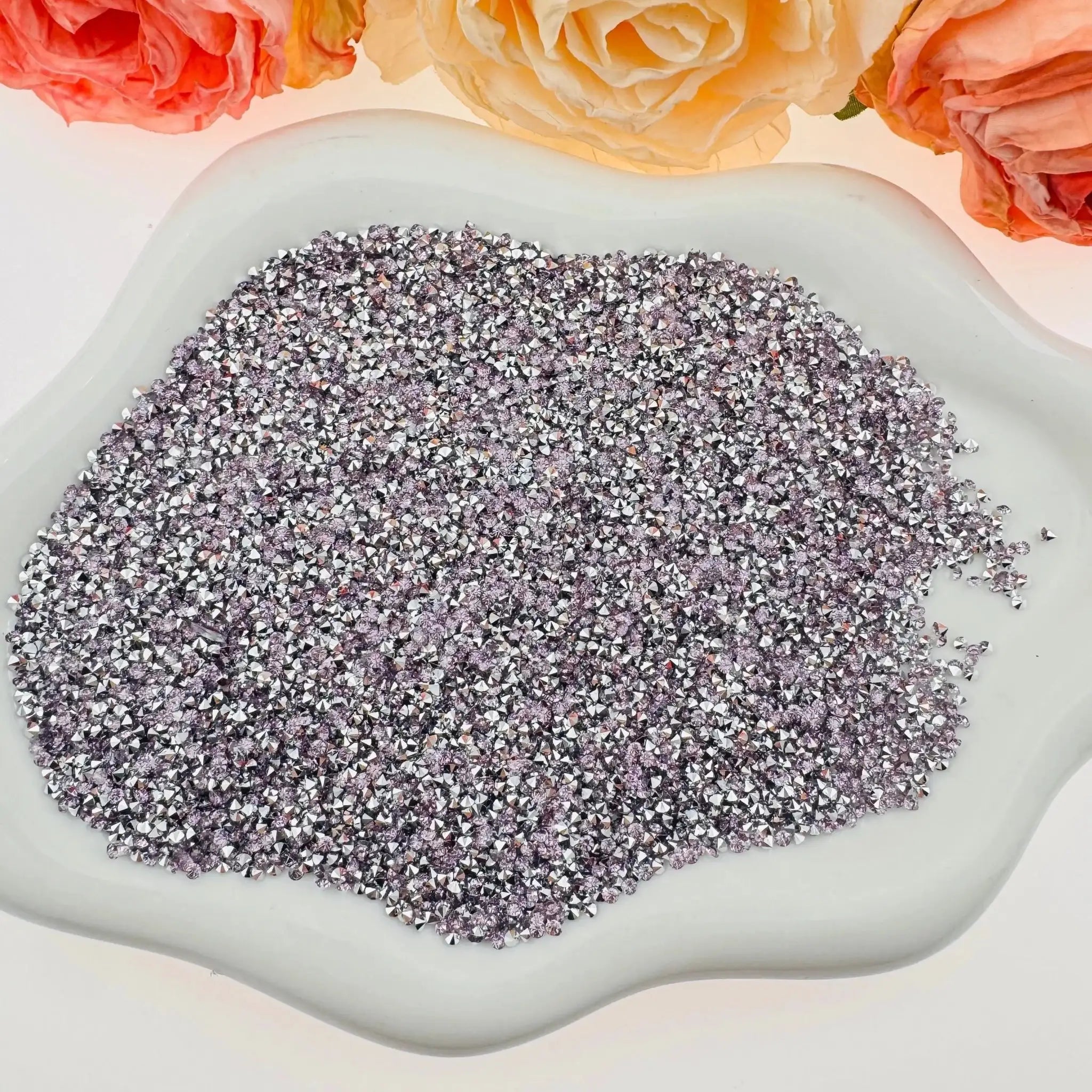 FS2097-2mm Silver bottom Diamonds Sugar -Zoe DIY Wholesale