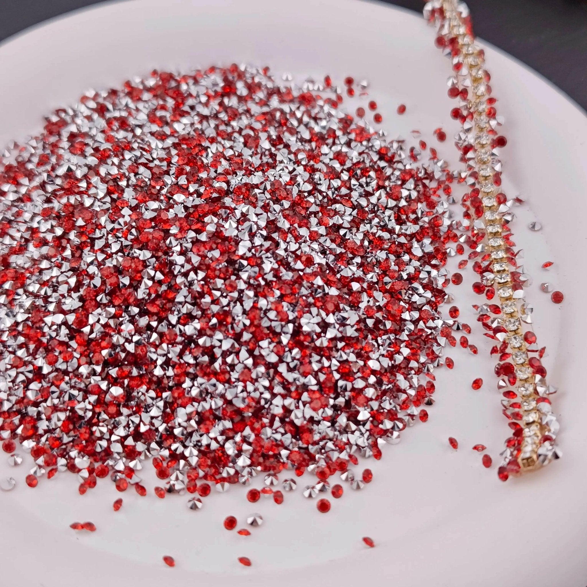 FS2097-2mm Silver bottom Diamonds Sugar -Zoe DIY Wholesale