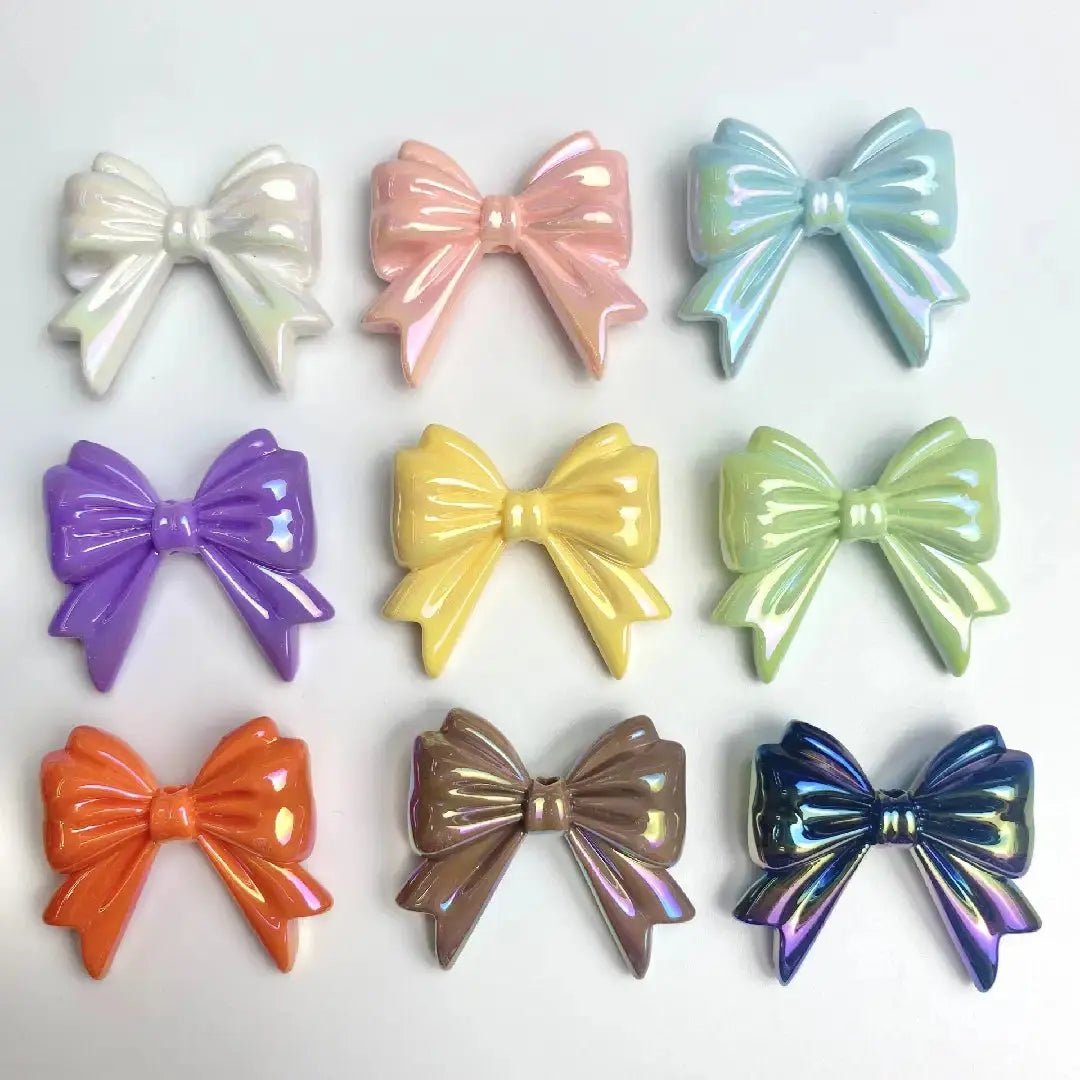 FS2218-36.6*22MM UV Solid Butterfly Bow Acrylic Beads -Zoe DIY Wholesale