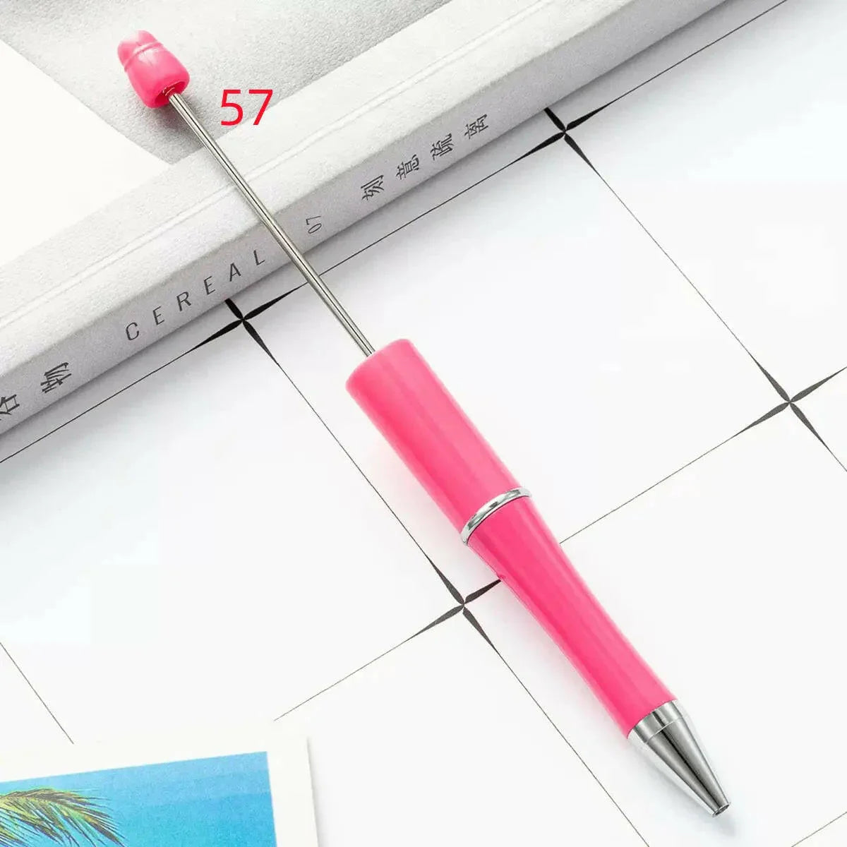 FS2342- Solid Color Plastic beadable Pens -PensZoe DIY Wholesale