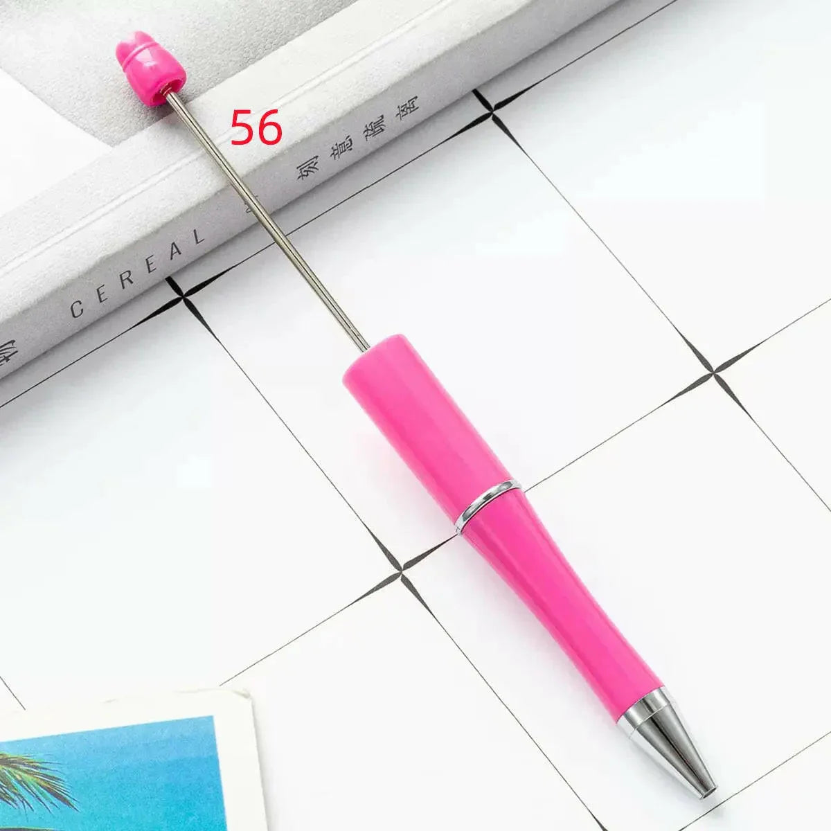 FS2342- Solid Color Plastic beadable Pens -PensZoe DIY Wholesale
