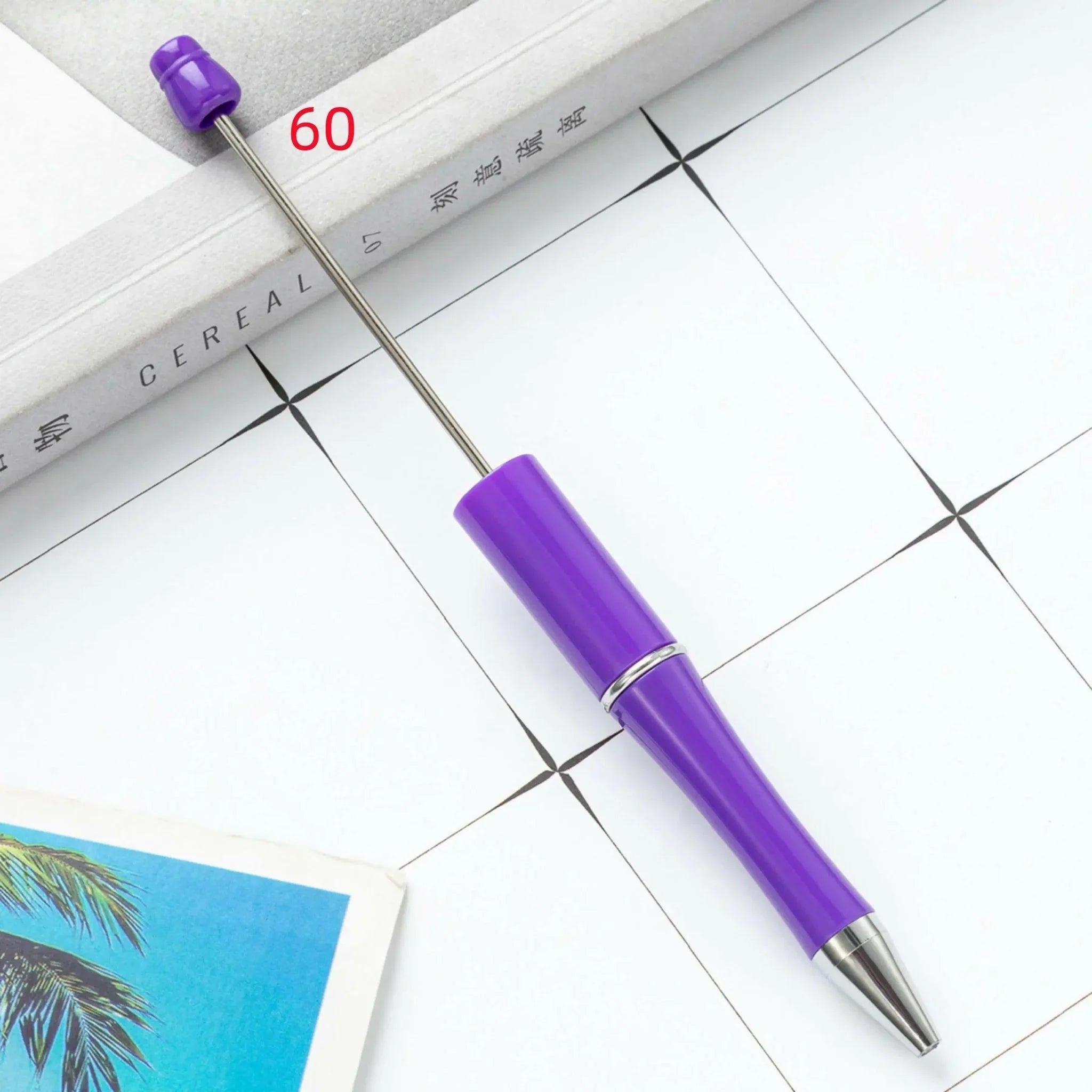 FS2342- Solid Color Plastic beadable Pens -PensZoe DIY Wholesale