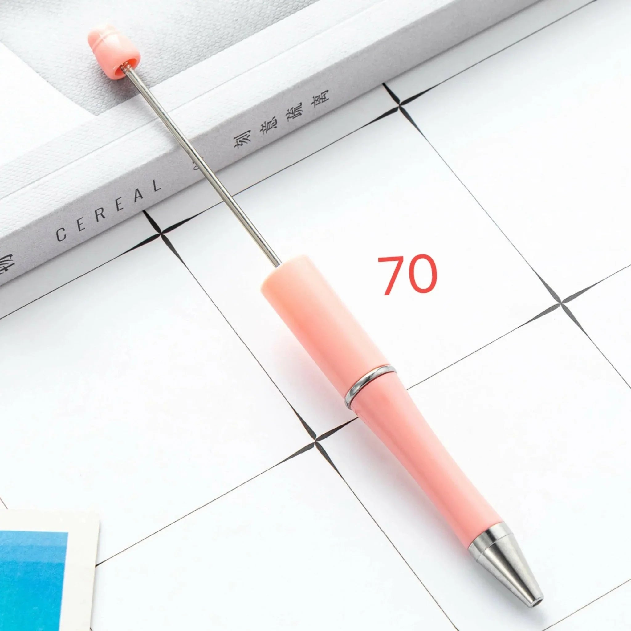 FS2342- Solid Color Plastic beadable Pens -PensZoe DIY Wholesale