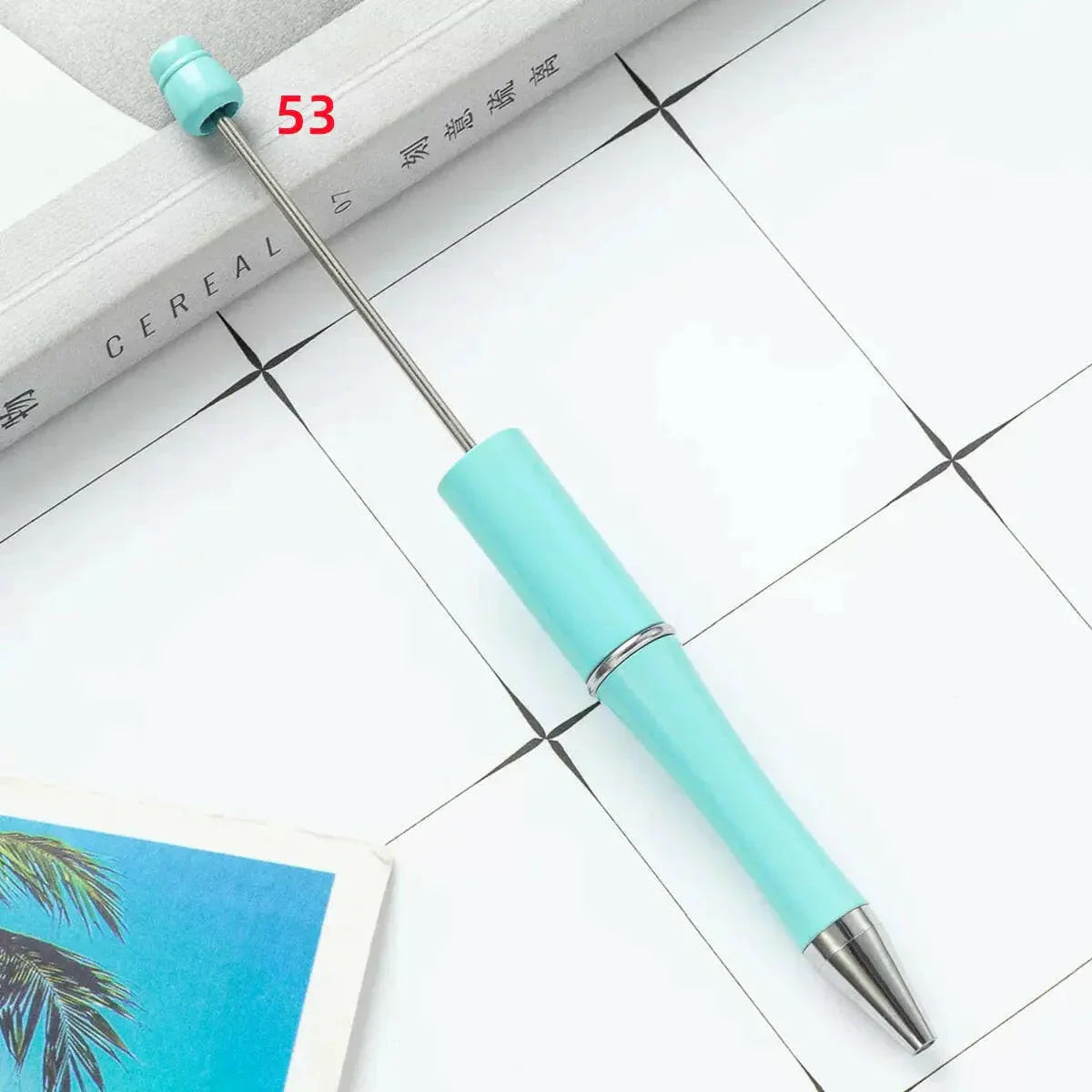 FS2342- Solid Color Plastic beadable Pens -PensZoe DIY Wholesale
