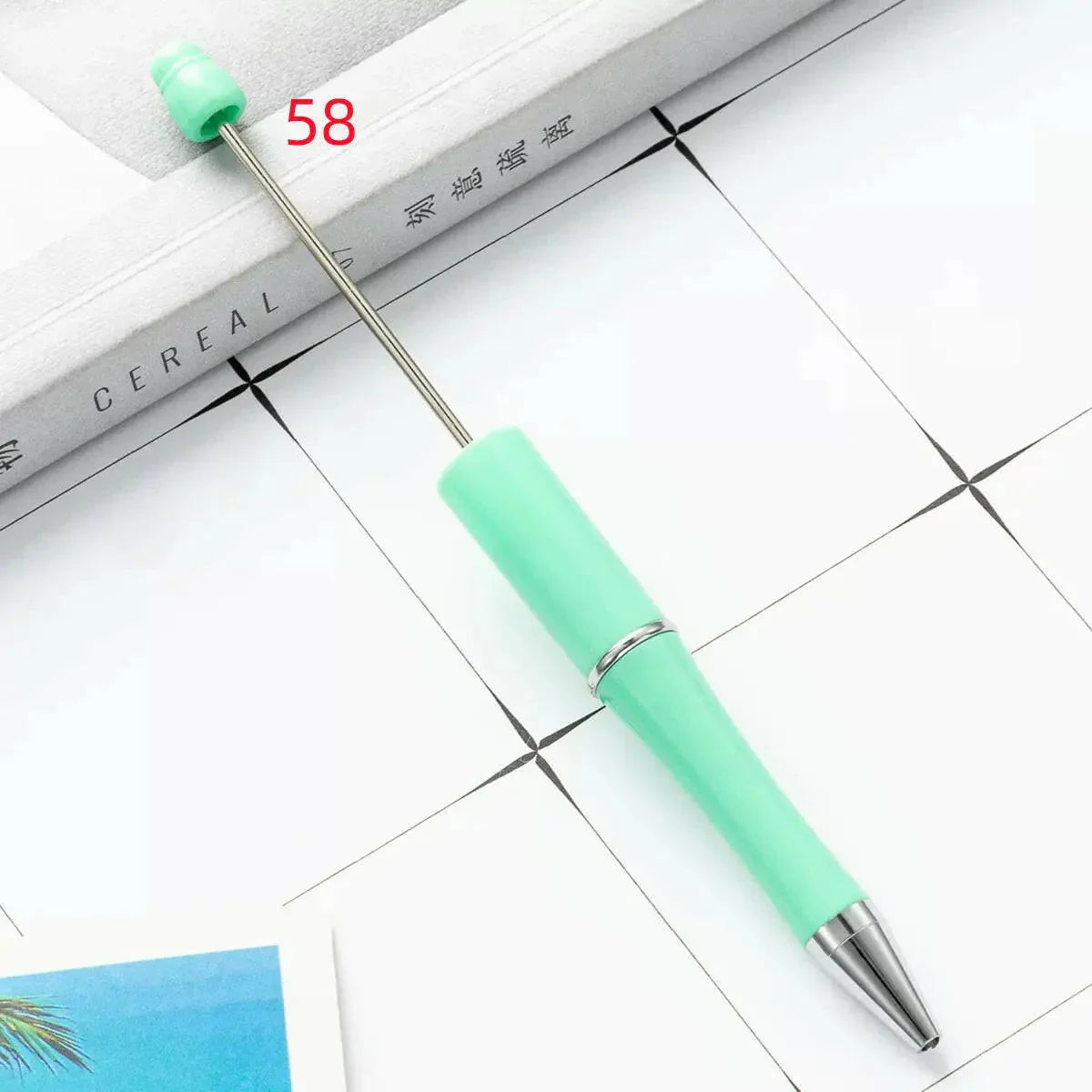 FS2342- Solid Color Plastic beadable Pens -PensZoe DIY Wholesale