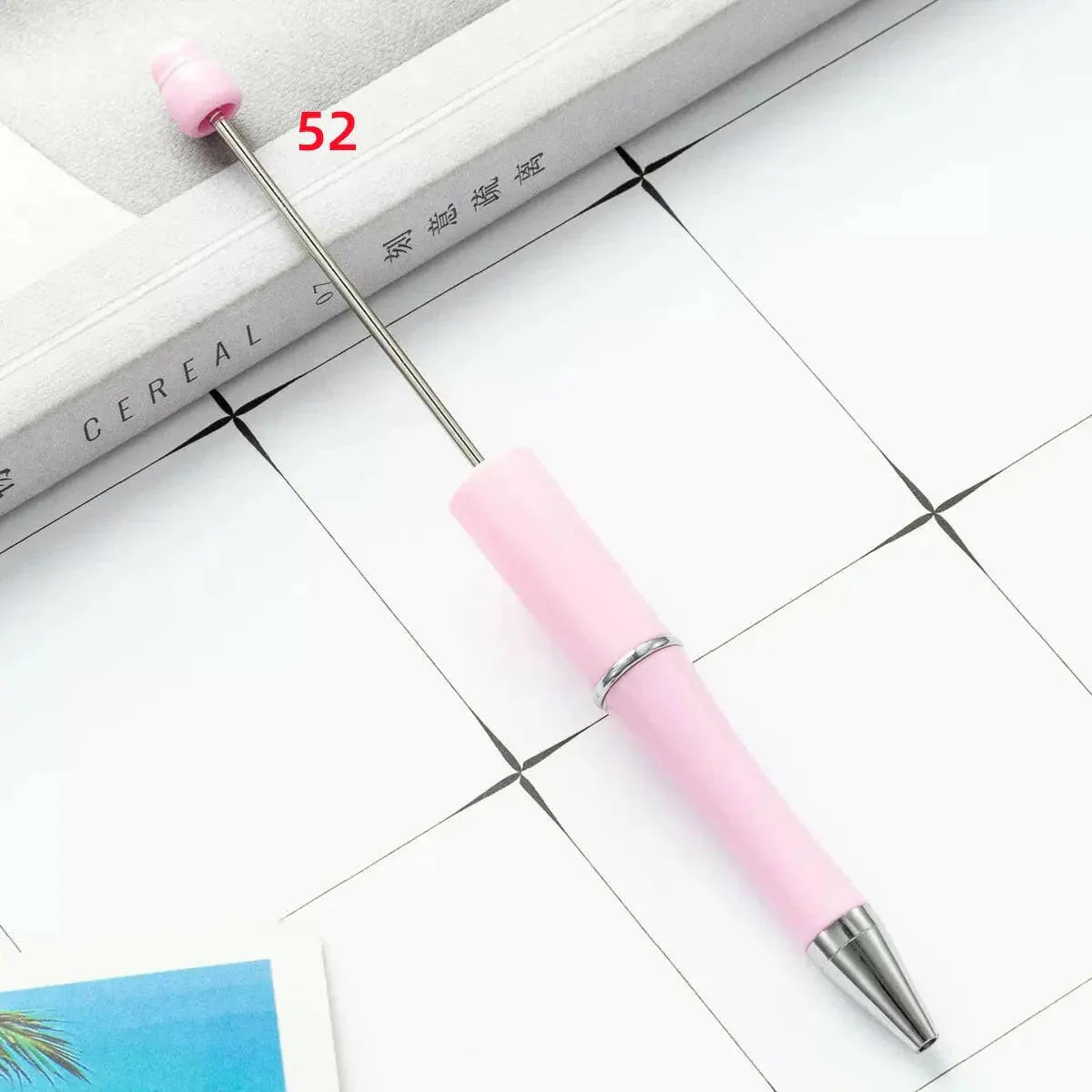 FS2342- Solid Color Plastic beadable Pens -PensZoe DIY Wholesale