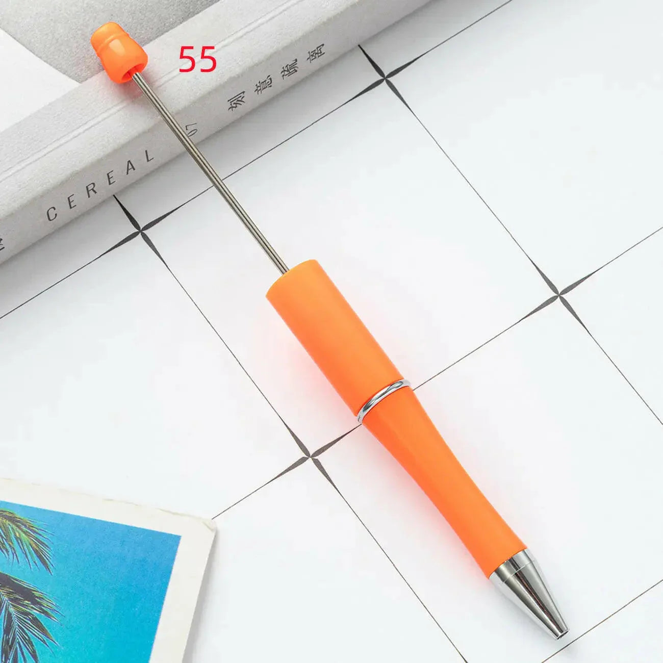 FS2342- Solid Color Plastic beadable Pens -PensZoe DIY Wholesale