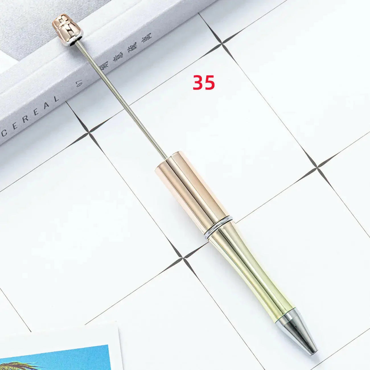 FS2342- Solid Color Plastic beadable Pens -PensZoe DIY Wholesale