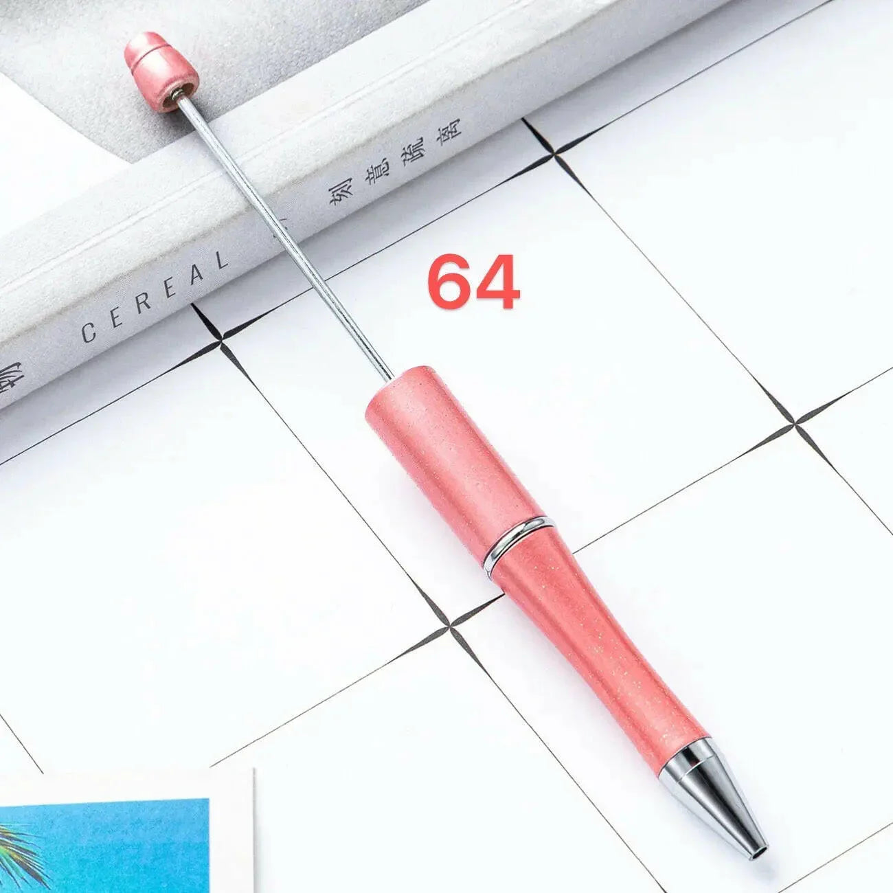 FS2342- Solid Color Plastic beadable Pens -PensZoe DIY Wholesale