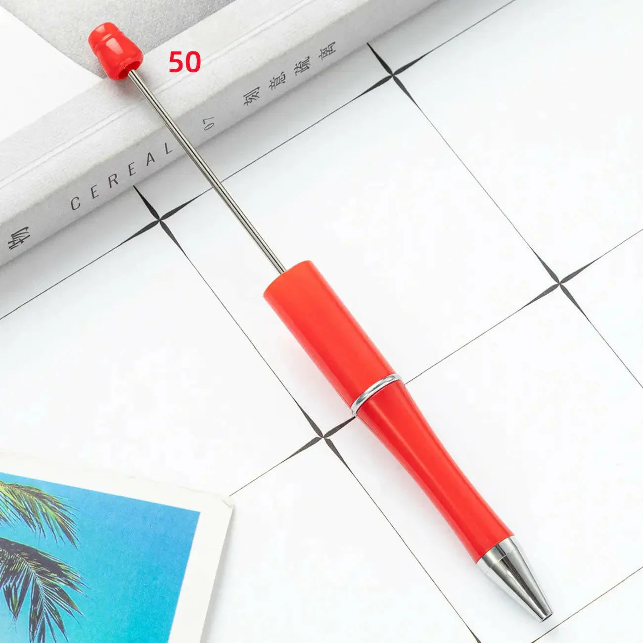 FS2342- Solid Color Plastic beadable Pens -PensZoe DIY Wholesale