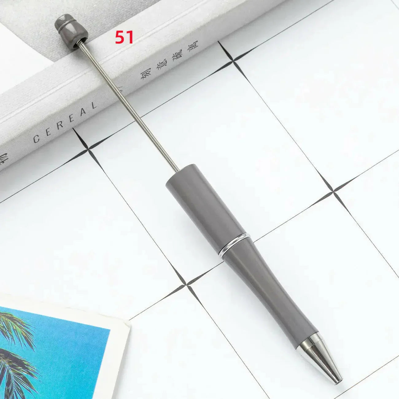 FS2342- Solid Color Plastic beadable Pens -PensZoe DIY Wholesale