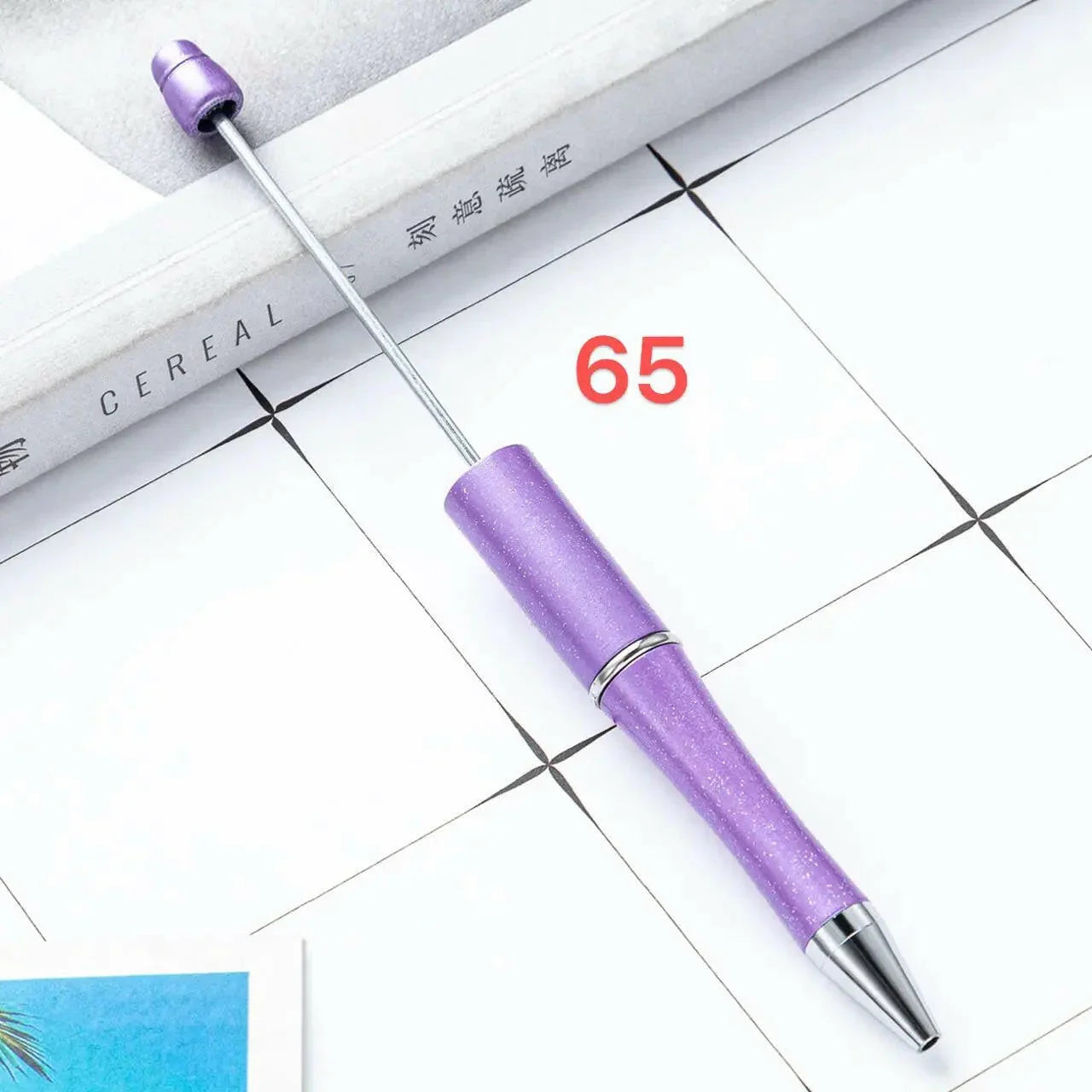 FS2342- Solid Color Plastic beadable Pens -PensZoe DIY Wholesale