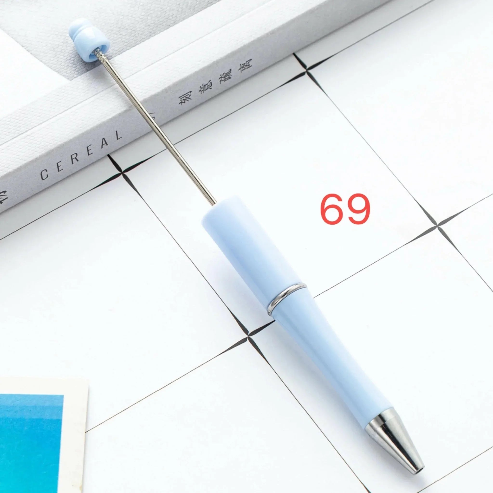 FS2342- Solid Color Plastic beadable Pens -PensZoe DIY Wholesale