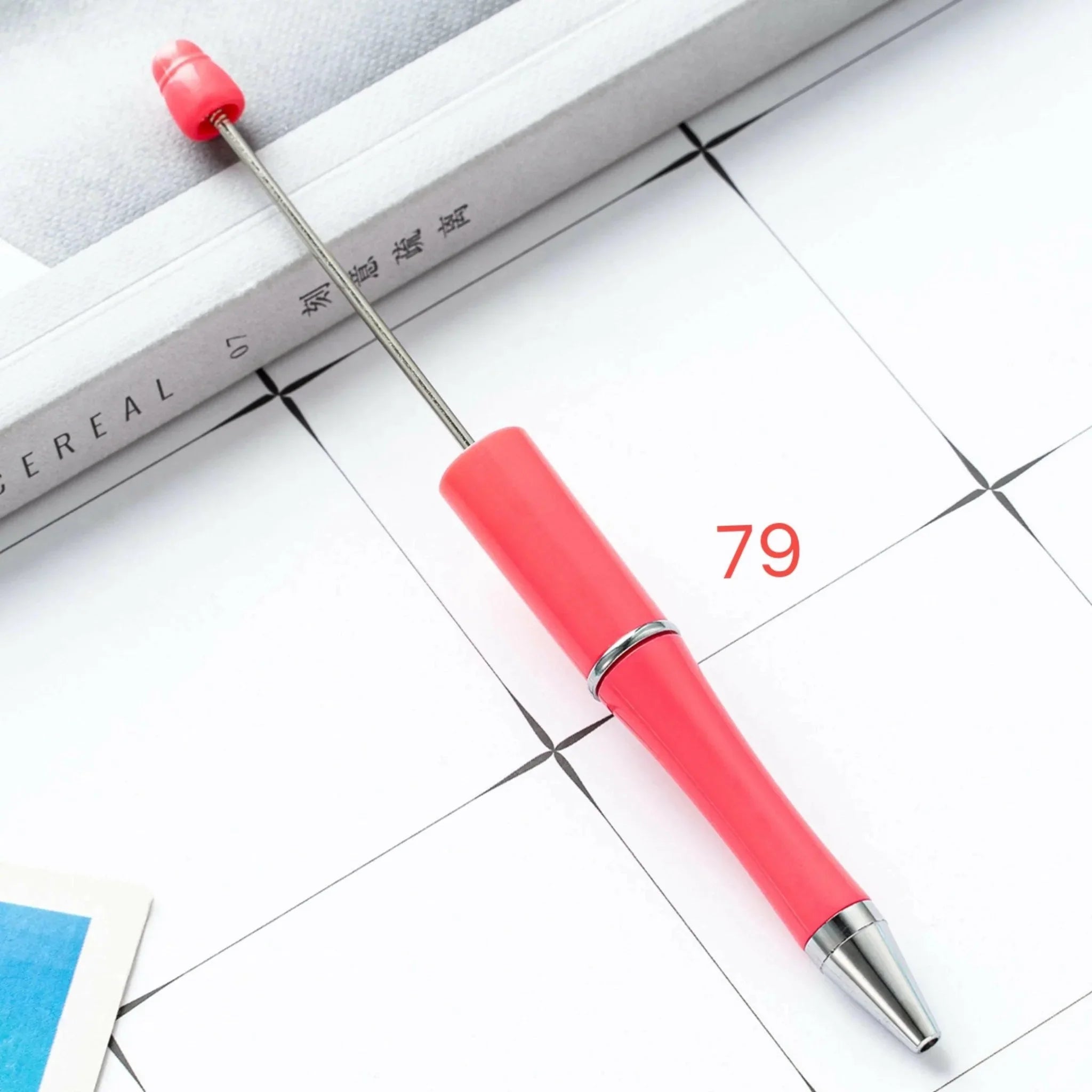 FS2342- Solid Color Plastic beadable Pens -PensZoe DIY Wholesale