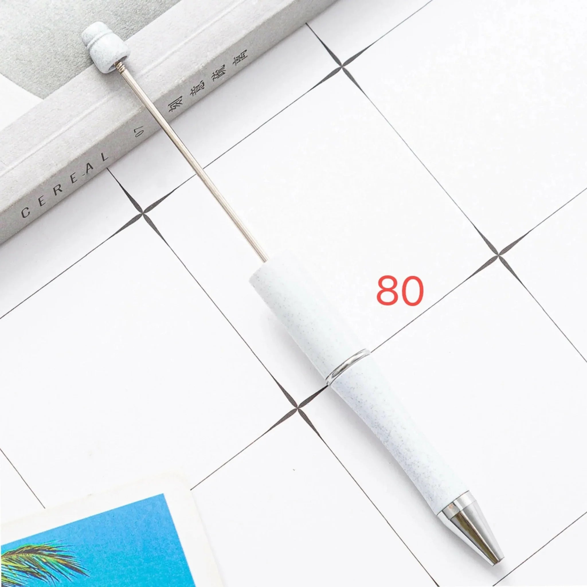 FS2342- Solid Color Plastic beadable Pens -PensZoe DIY Wholesale
