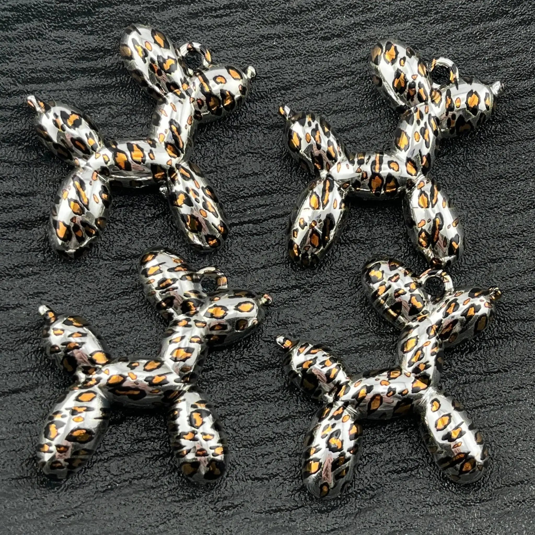 FS2406-5PCS 45MM Leopard print dog pendant -Zoe DIY Wholesale