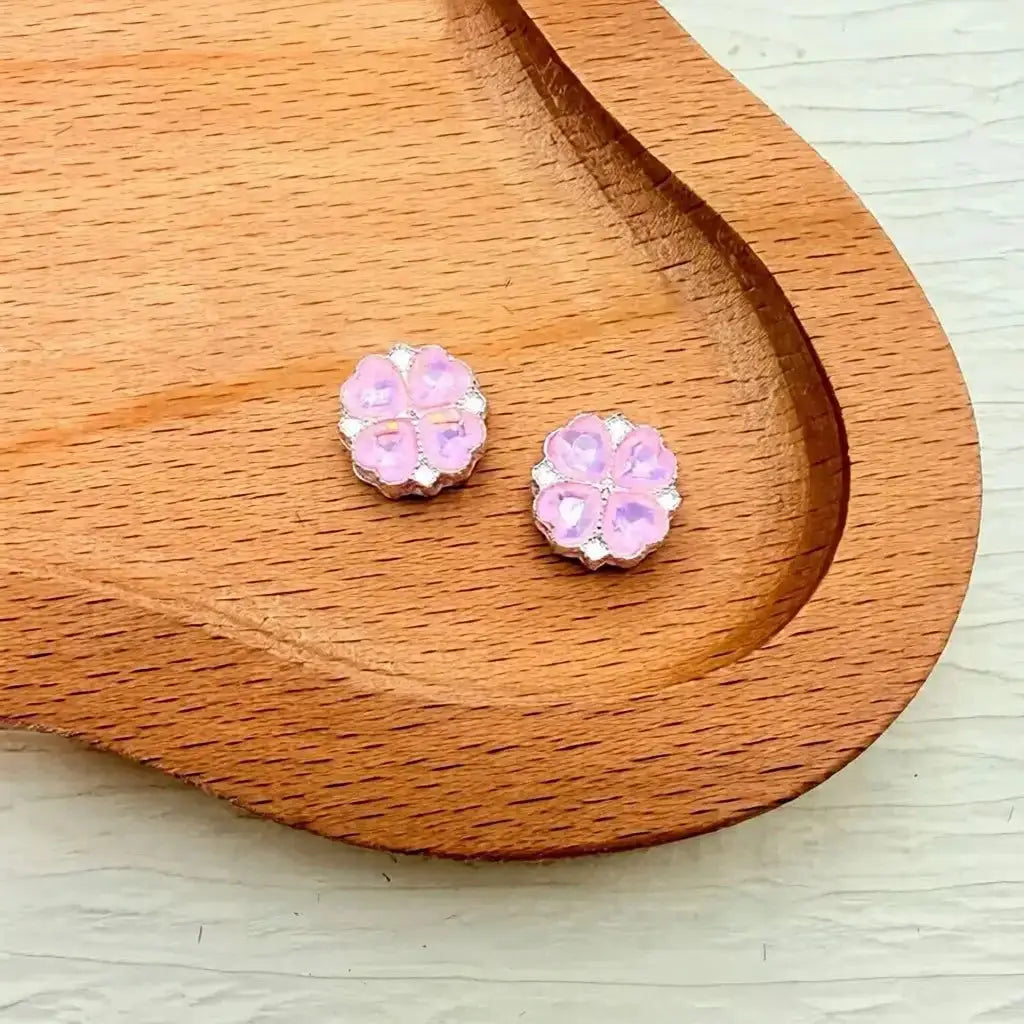 FS2480-12mm 8 Hole Alloy Heart clover Beads For Keychain Jewelry Making -Zoe DIY Wholesale
