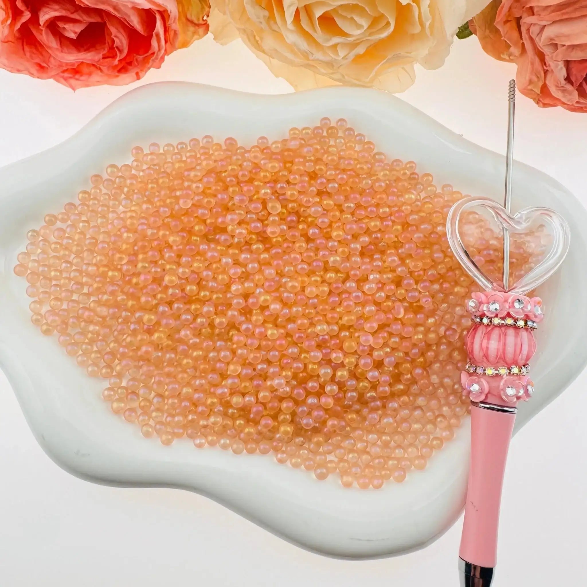 FS2582-4mm Glass Beads Small Glass Beads No Hole Tiny Glass Beads As Refills -Zoe DIY Wholesale