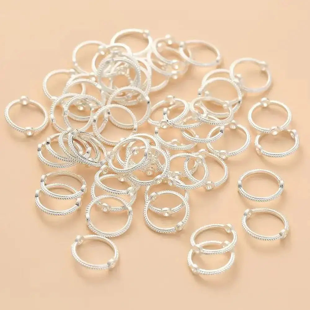 FS2646-Twist Alloy Beaded Bracelet -Zoe DIY Wholesale