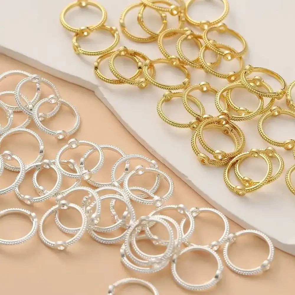 FS2646-Twist Alloy Beaded Bracelet -Zoe DIY Wholesale