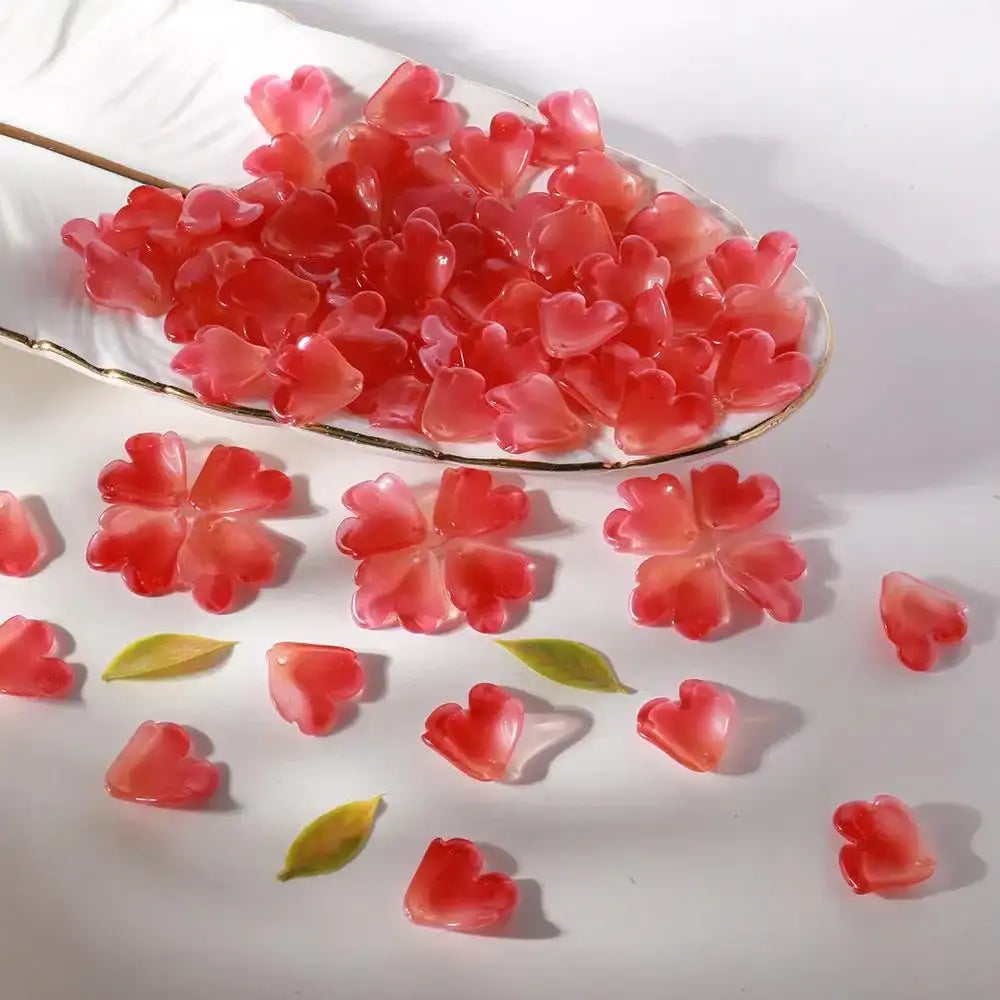 FS2770-Glass Melastoma petal Charms -Zoe DIY Wholesale